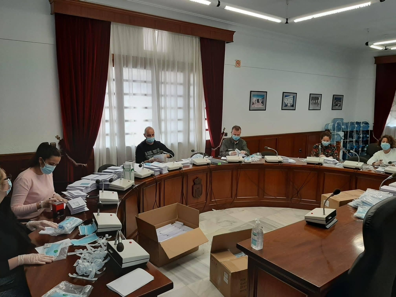 Llegada de mascarillas al Ayuntamiento de Benalup-Casas Viejas.