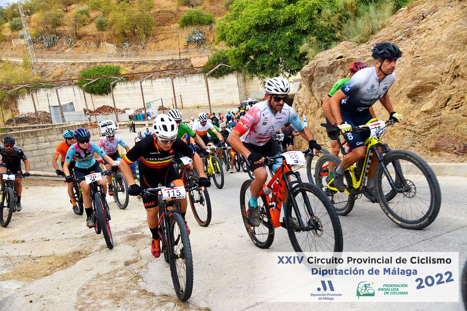 Los ciclistas, en acción.