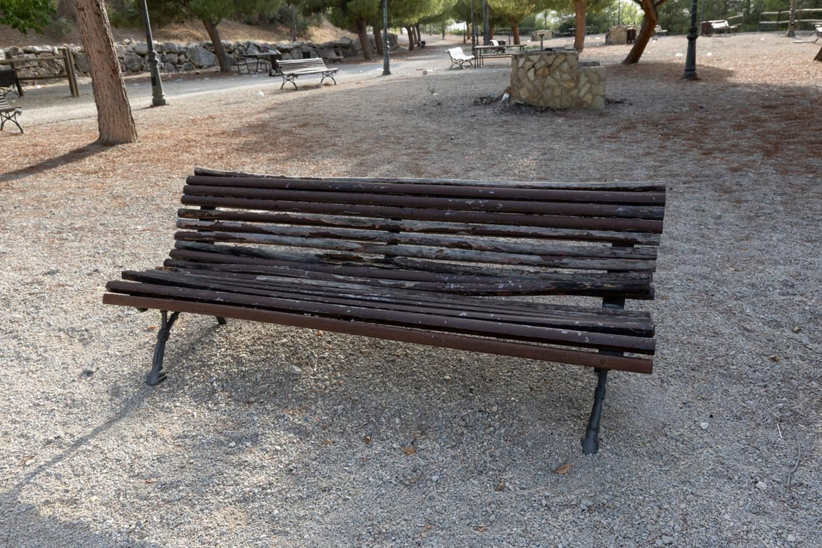 Estado de abandono del parque del Cerro de las Canteras