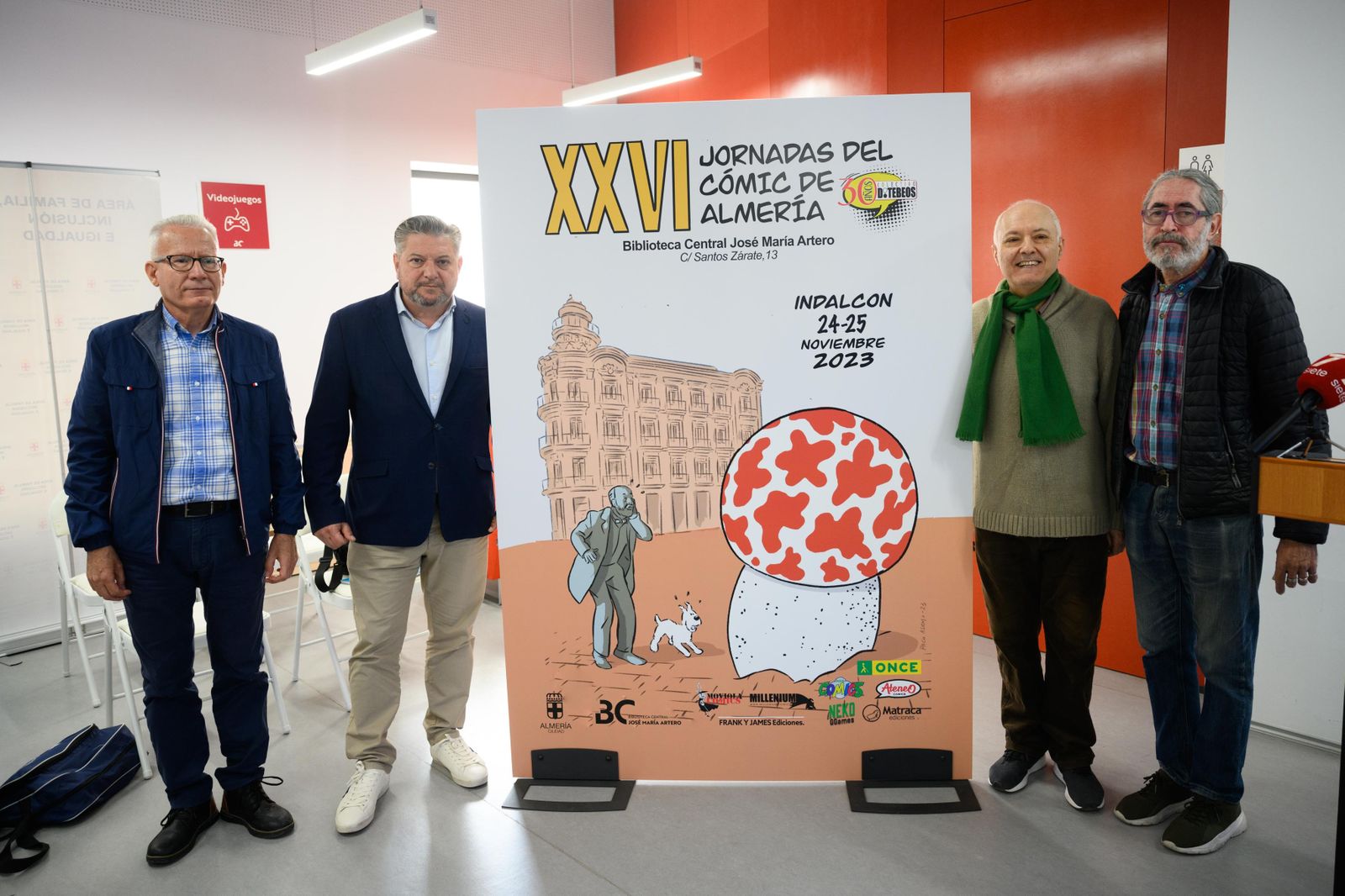 José J. Ruiz Iborra, Diego Cruz, Diego Cara y Antonio J. Morata en la presentación de las Jornadas.