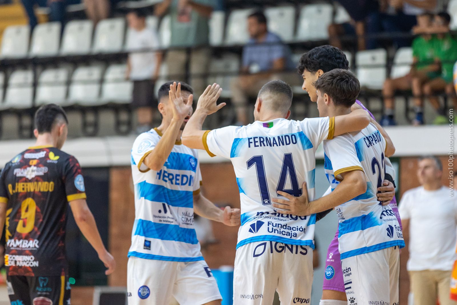 El Heredia 21 Málaga Ciudad Redonda FS celebra.