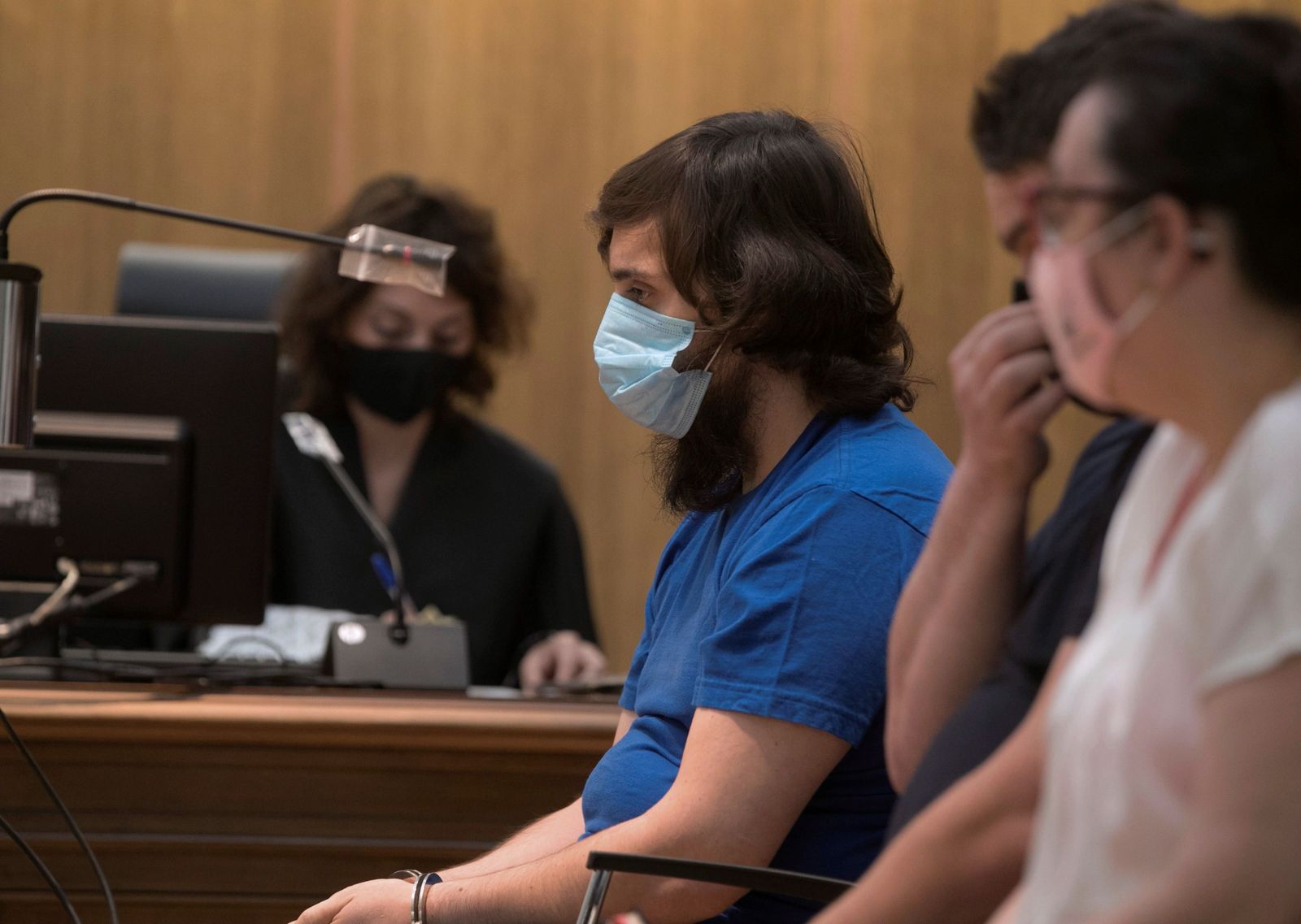 Iván Pardo, el acusado de matar a Naiara, en el banquillo durante el juicio.