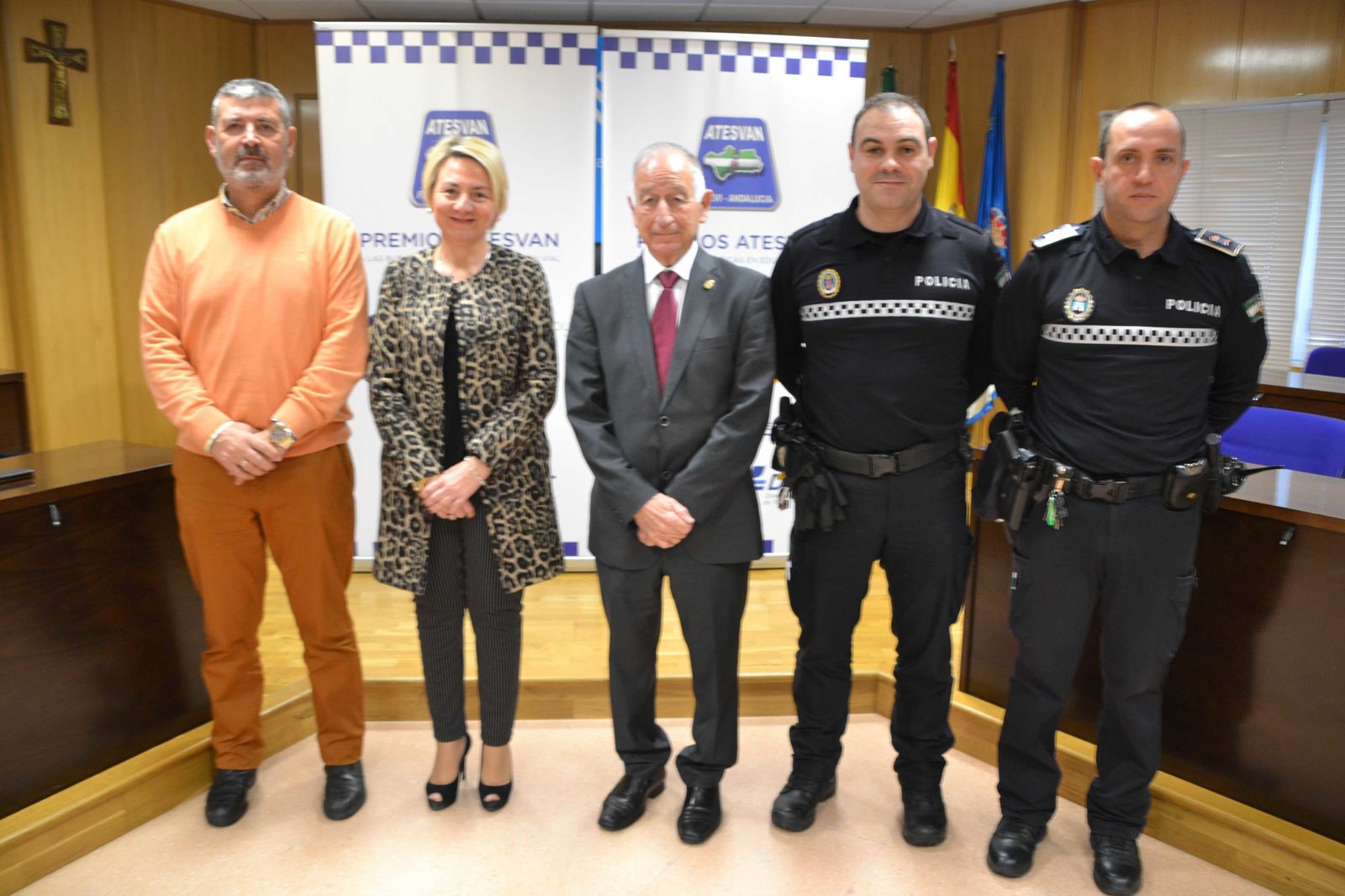 Gabriel Amat, con los miembros del Gabinete de Educación Vial.