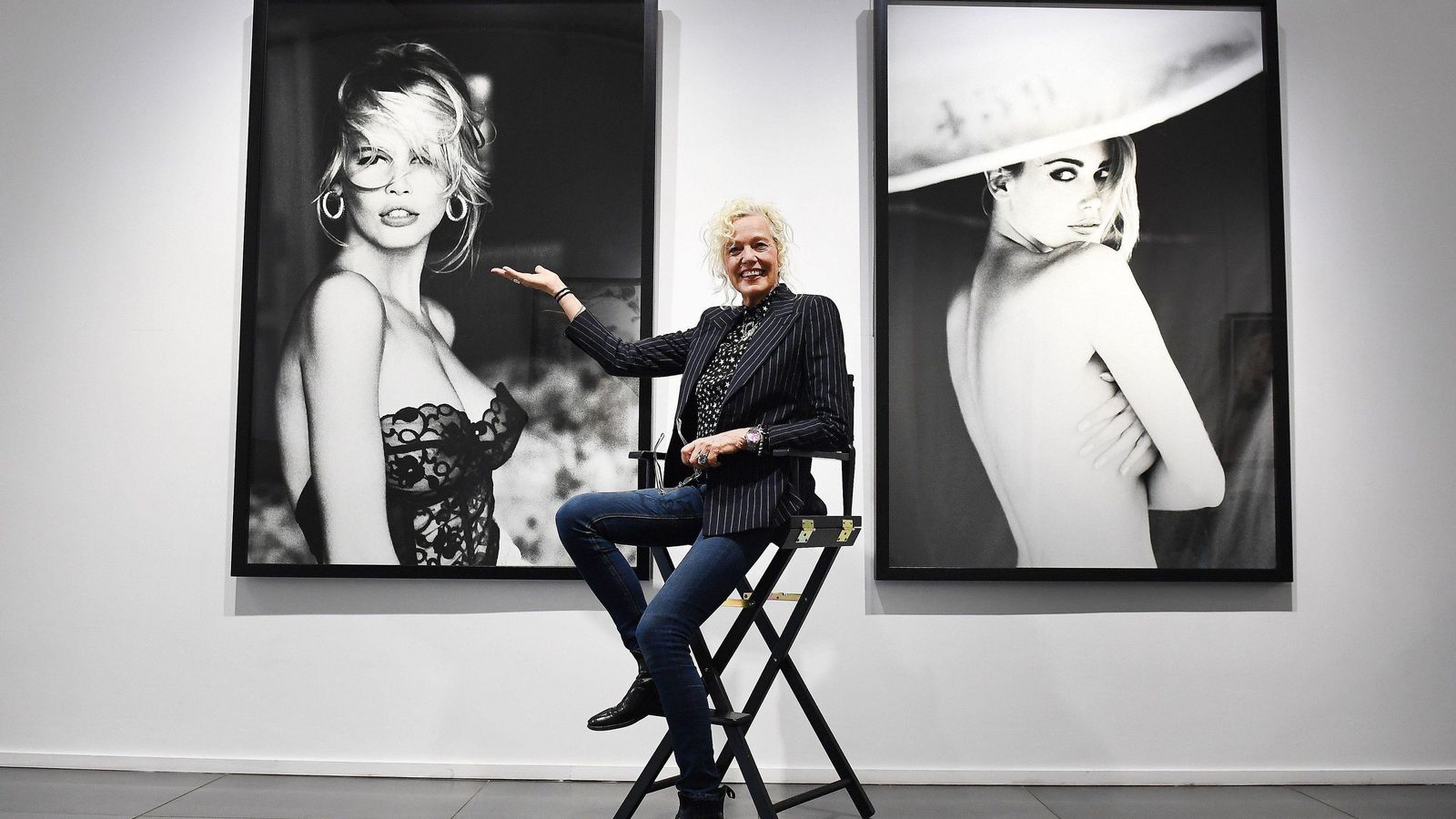 La fotógrafa alemana Ellen  Von  Unwerth  posa durante la inauguración de su exposición "Ladyland", en la Opera gallery de Londres, Reino Unido, hoy, 3 de mayo de 2018. EFE/ Andy Rain