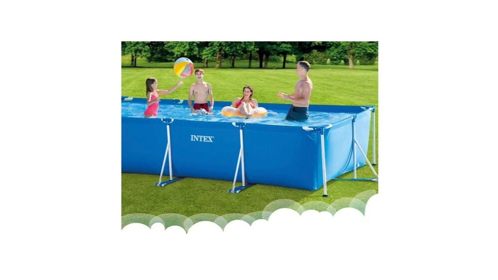 Piscina tubular de pvc rectangular INTEX