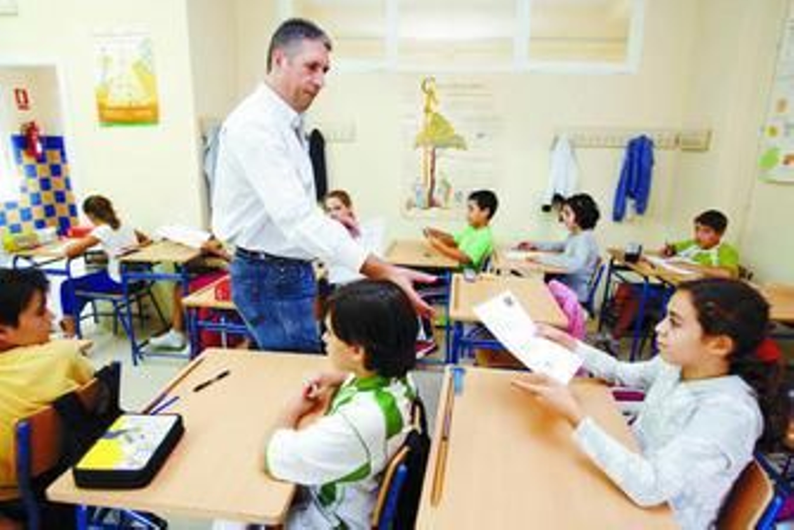 Alumnos de primaria del colegio Condesa de las Quemadas, de Córdoba, en una prueba de evaluación.