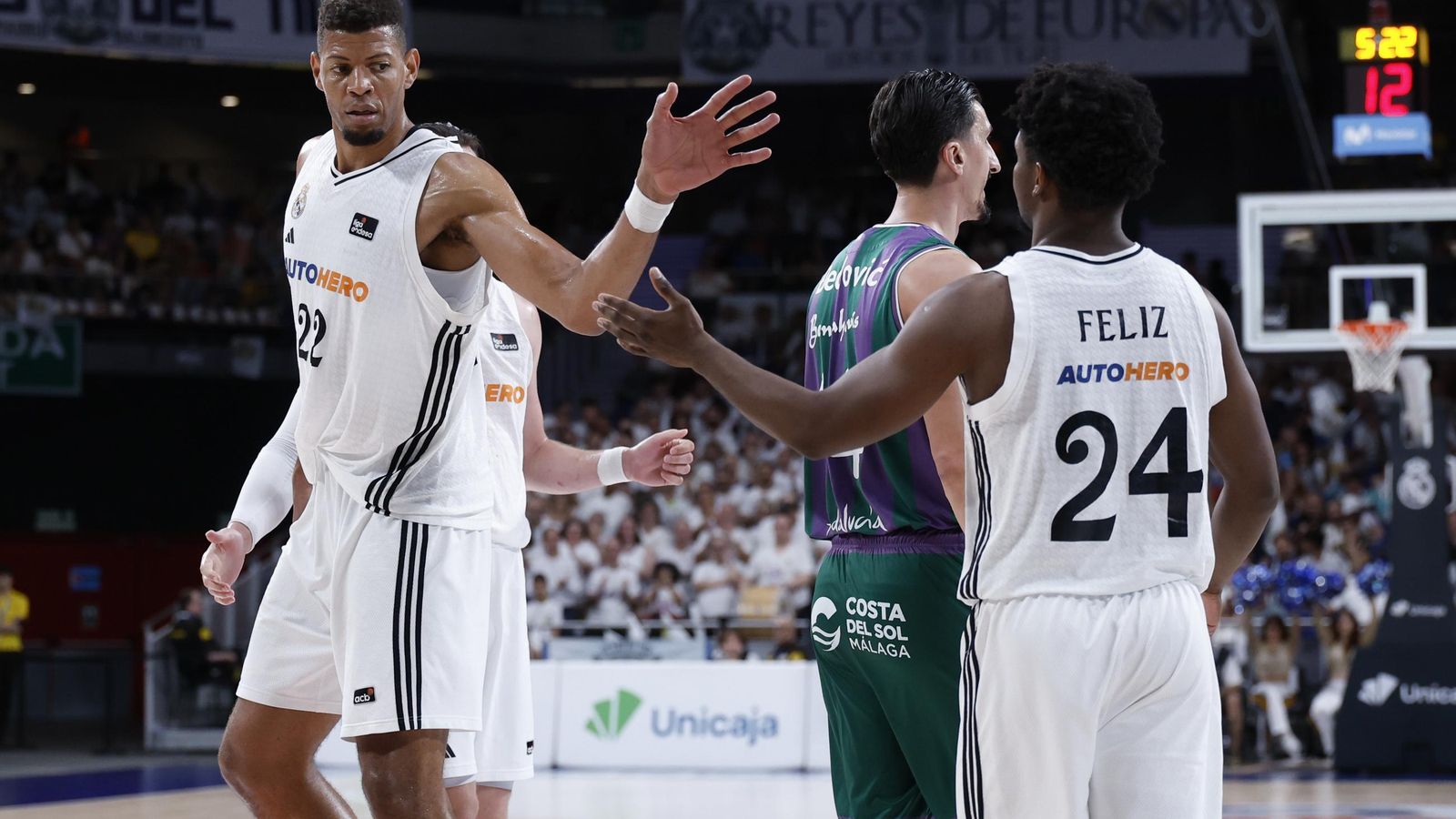 El Real Madrid-Unicaja, en fotos