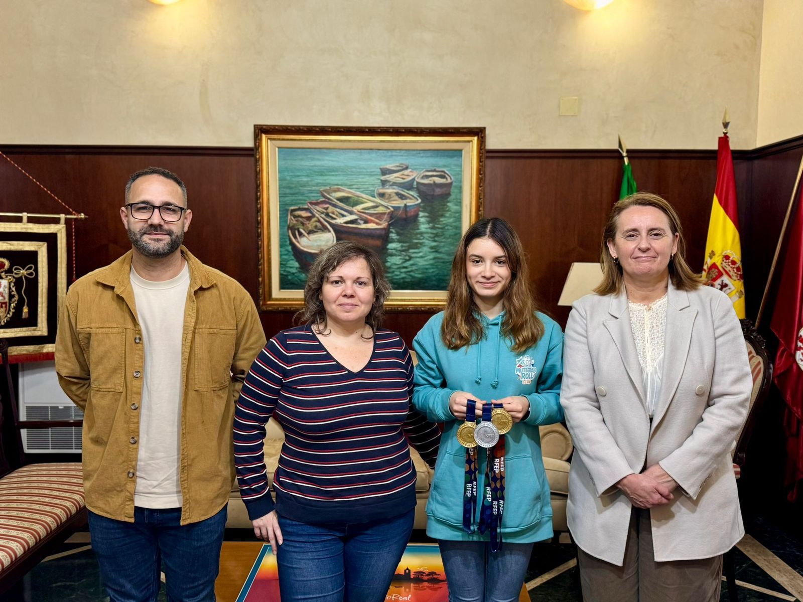 Miguel Ángel Pérez, Virginia Mena, Rosella García y Aurora Salvador