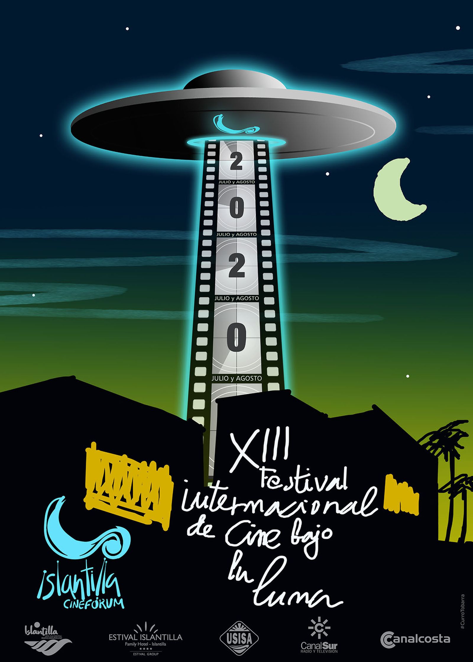 El cartel se inspira en las producciones de ciencia ficción de los años 50.