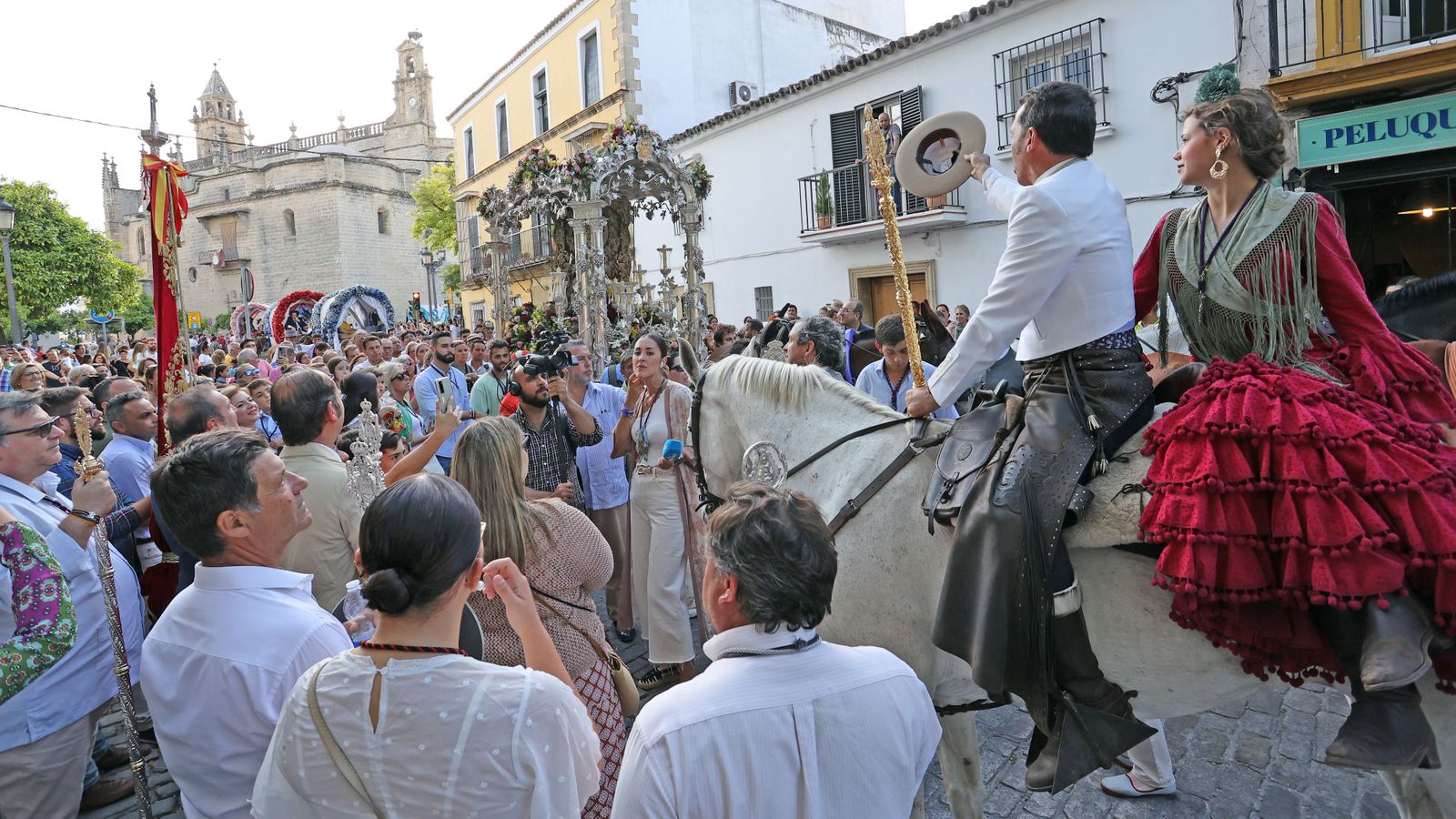 Llegada de la Hermandad del Rocío de Jerez a Santo Domingo