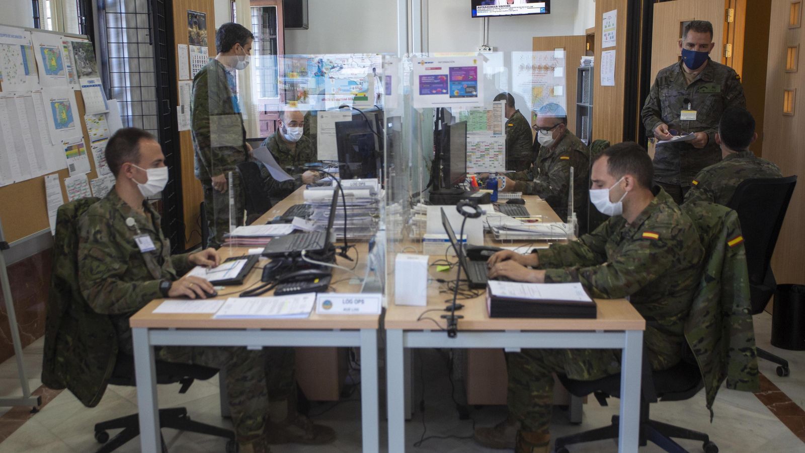 Una de las salas del Mando Componente Terrestre de la Futer.