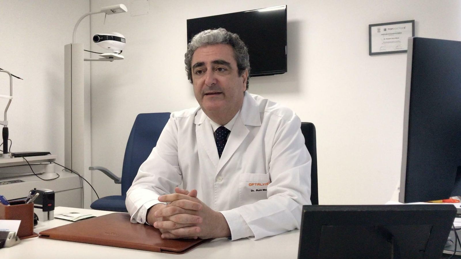 El doctor Ramón Ruiz Mesa, durante la entrevista realizada. El doctor Ramón Ruiz Mesa, durante la entrevista realizada.