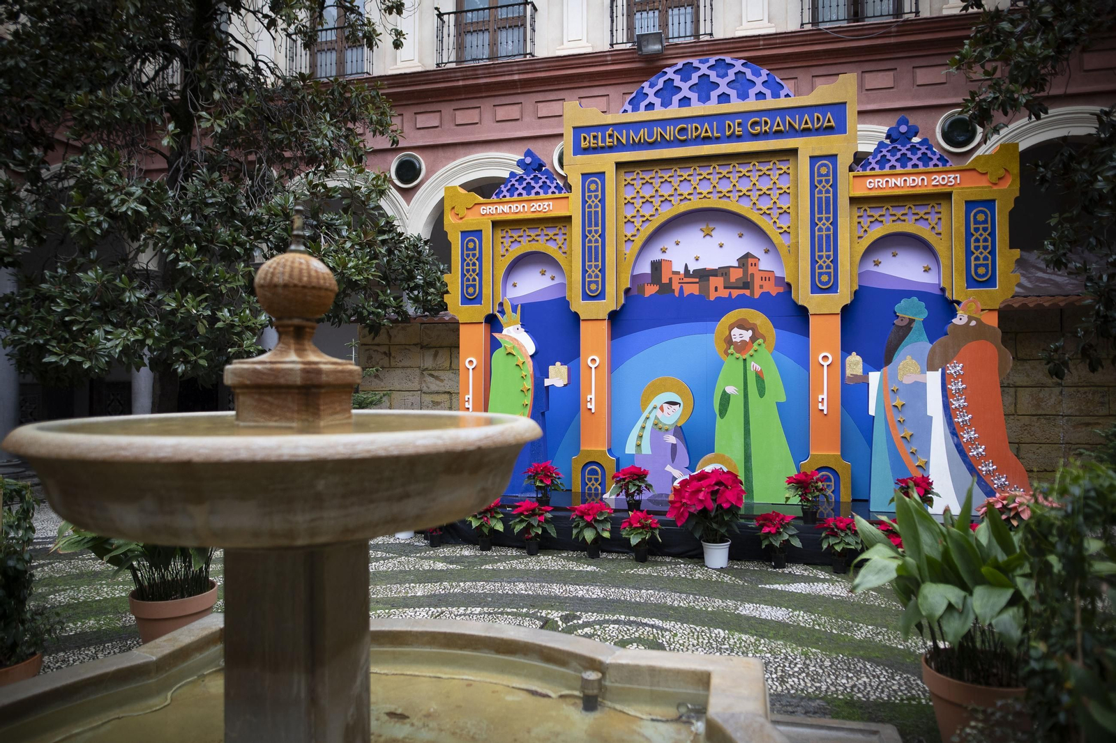 Todas las imágenes del tradicional y renovado Belén municipal de Granada