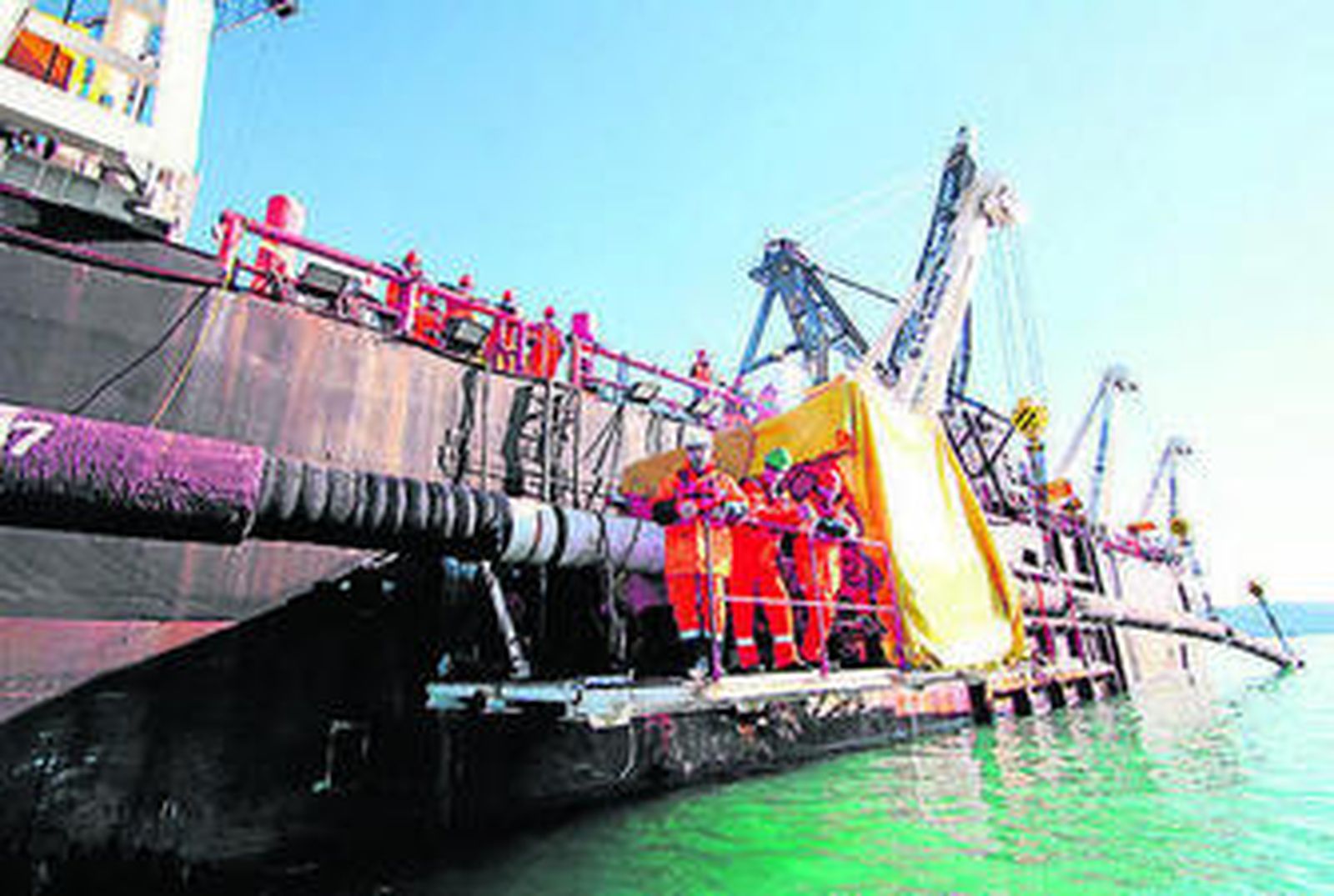 Obras del gasoducto Medgaz, que une Argelia con España.