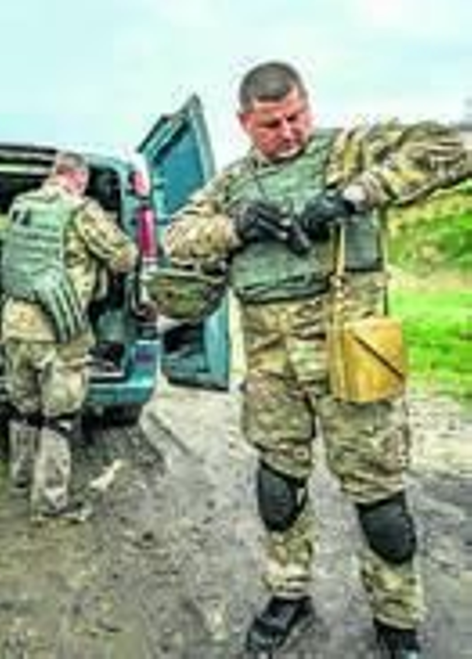 Efectivos de las fuerzas ucranianas.