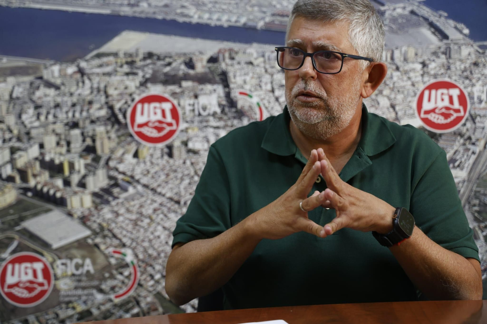 El secretario andaluz de UGT-FICA, José Manuel Rodríguez Saucedo, durante la entrevista con 'El Conciso'