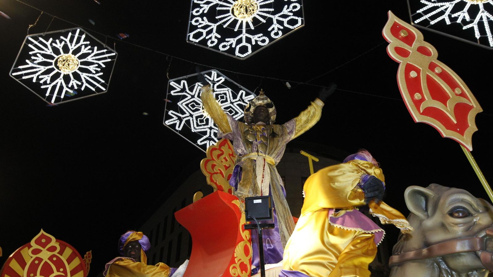 El emisario del Rey Baltasar en la Cabalgata.