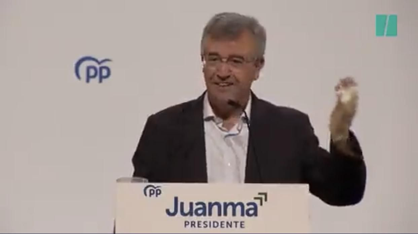 José María García Urbano en el mitin del PP celebrado ayer en Estepona. José María García Urbano en el mitin del PP celebrado ayer en Estepona.