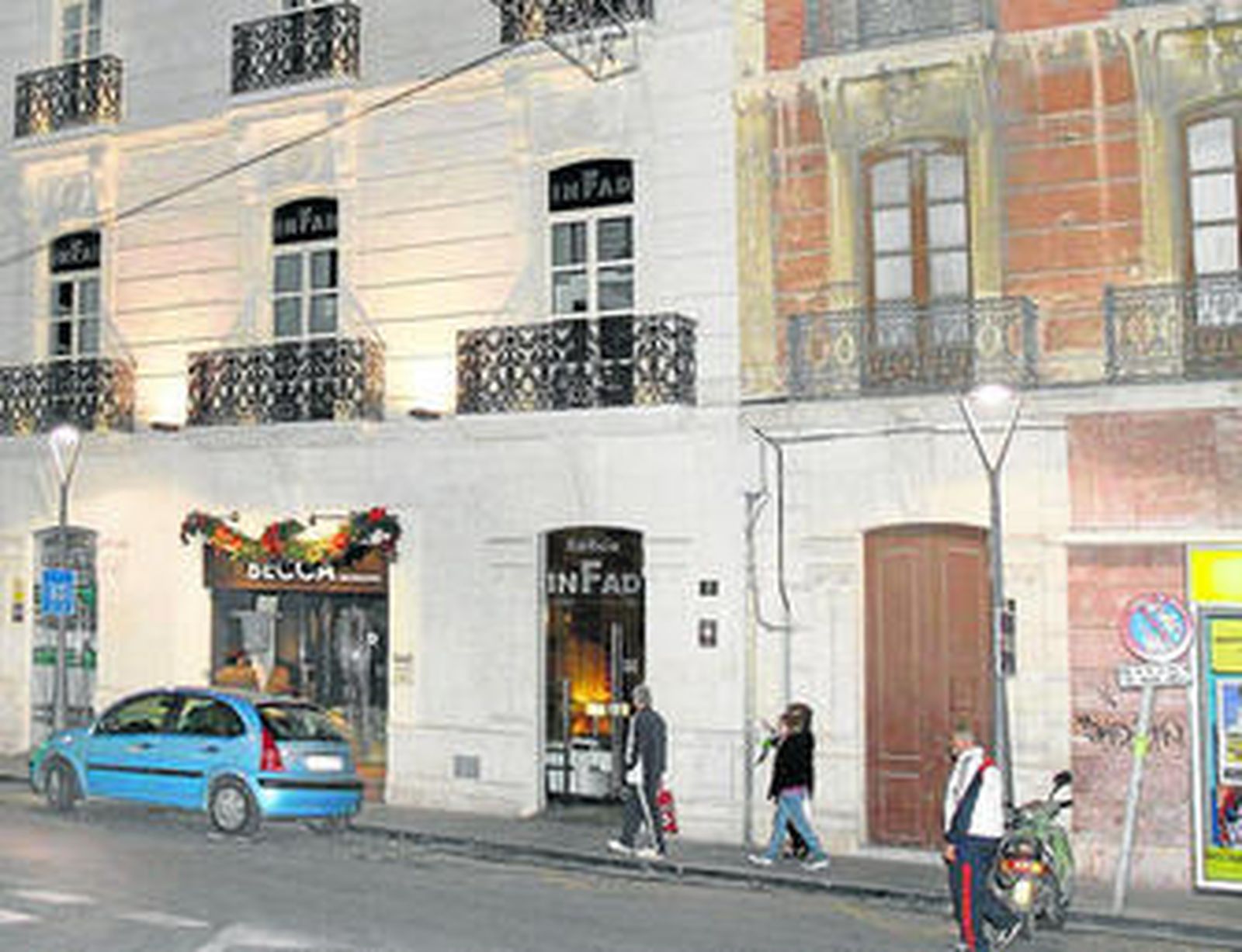 La imagen evidencia la restauración de la fachada del Bristol que fuera propiedad de Infad.