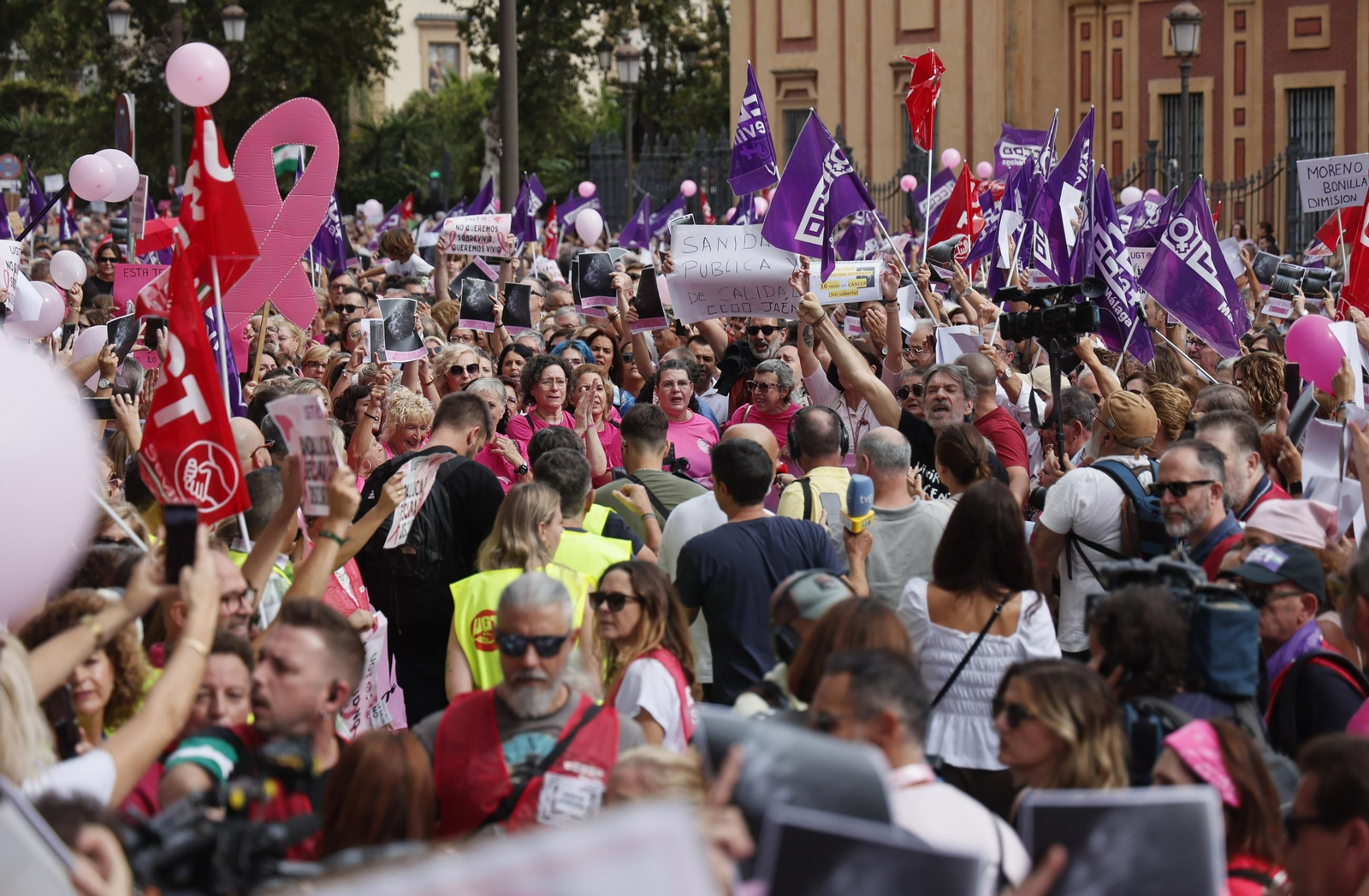 Las imágenes de la manifestación convocada por Amama