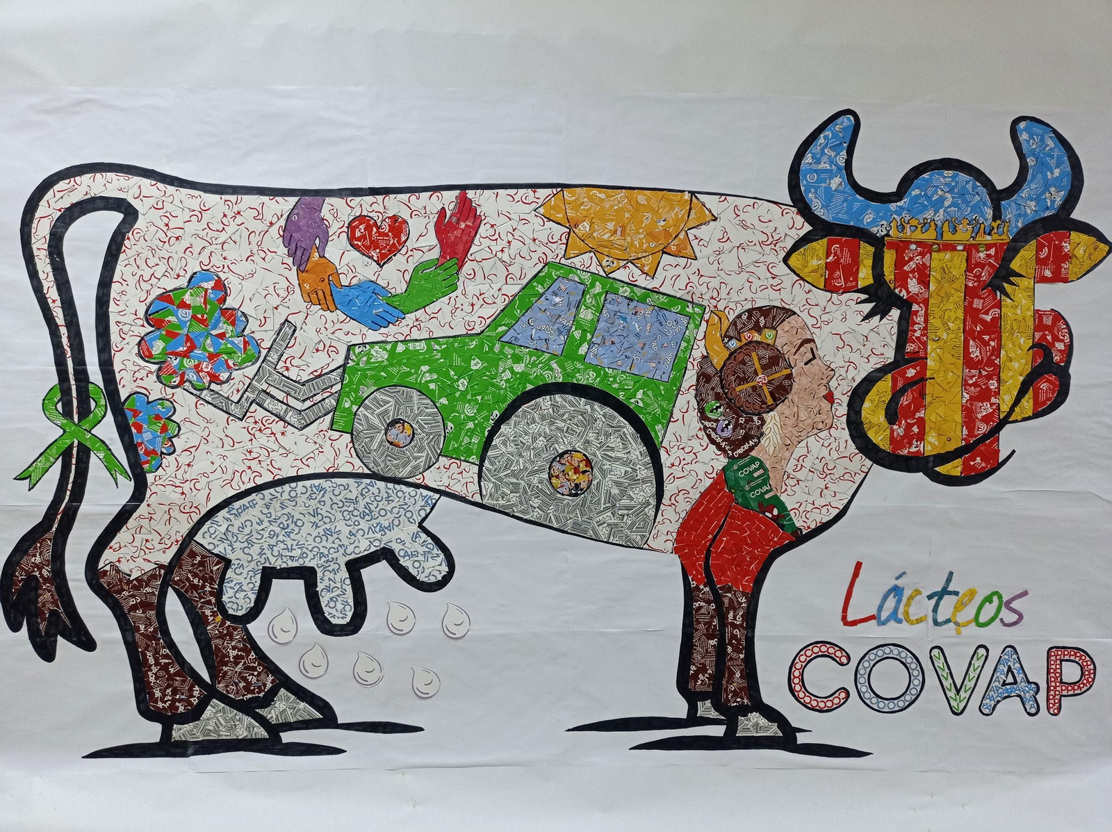 Collage ganador, elaborado por un colegio de Rute en apoyo a las víctimas de la dana.