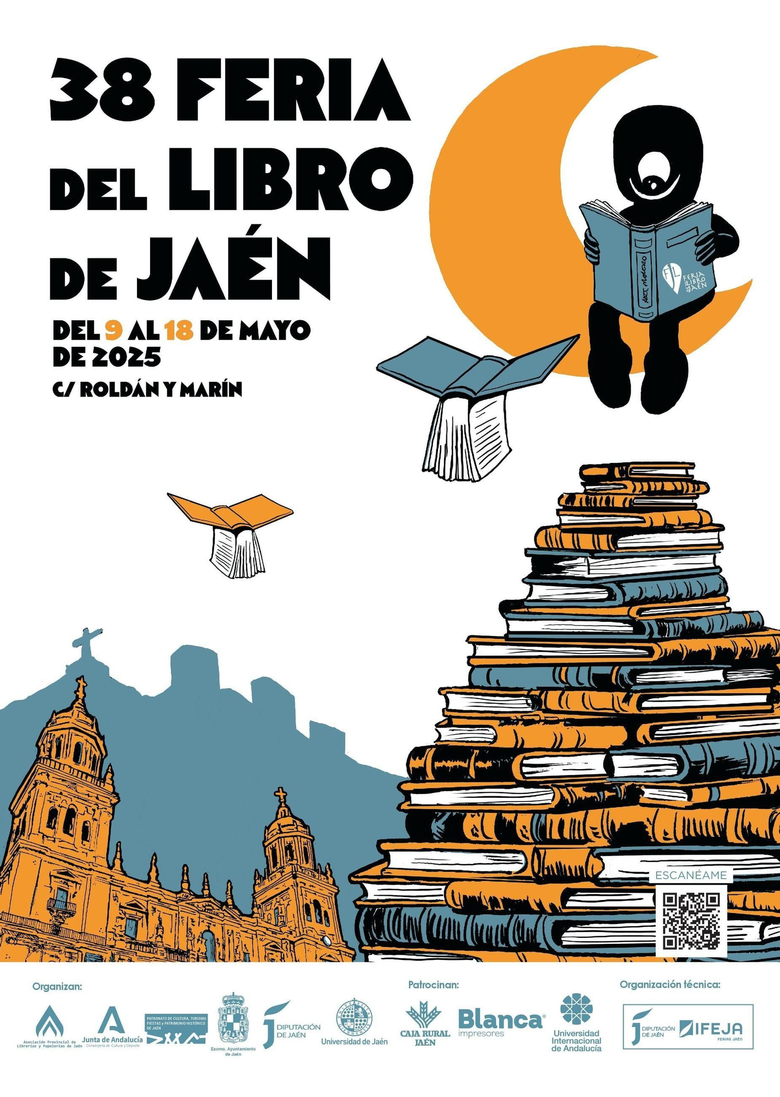 El cartel de la Feria del Libro de Jaén 2025 es un diseño de Arturo Molero.