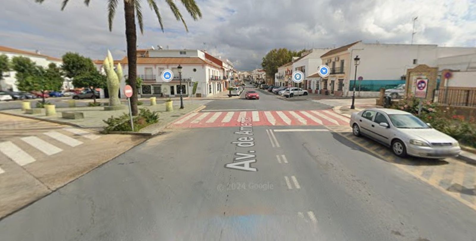 Lugar del accidente en Palos de la Frontera.