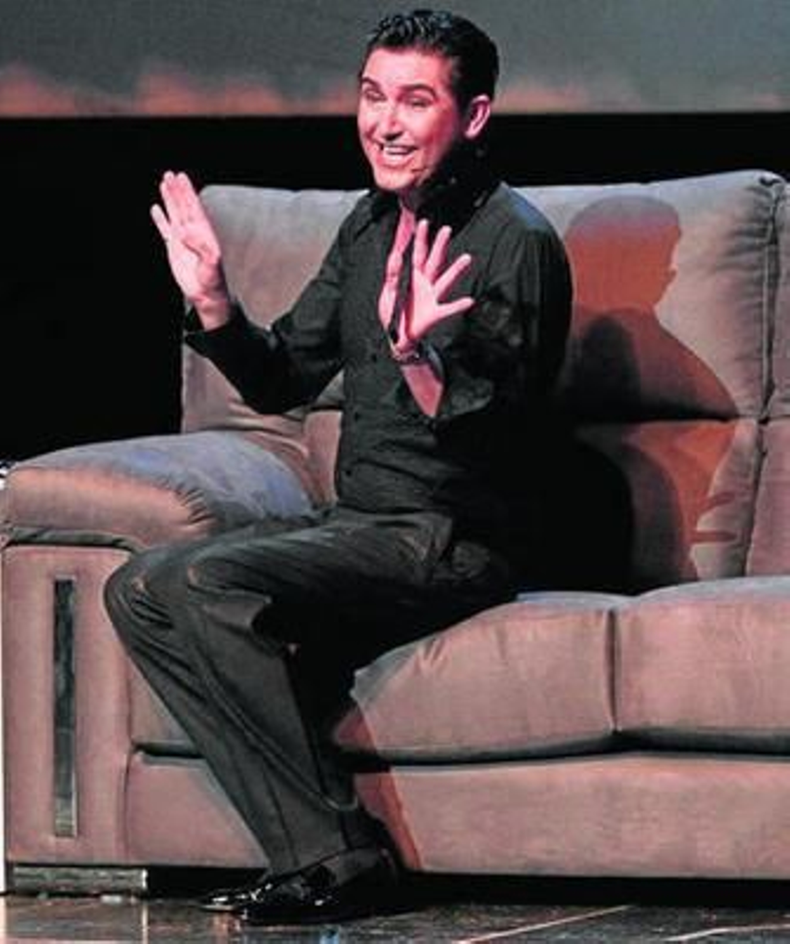 Ángel Garó, en una actuación en La Línea.