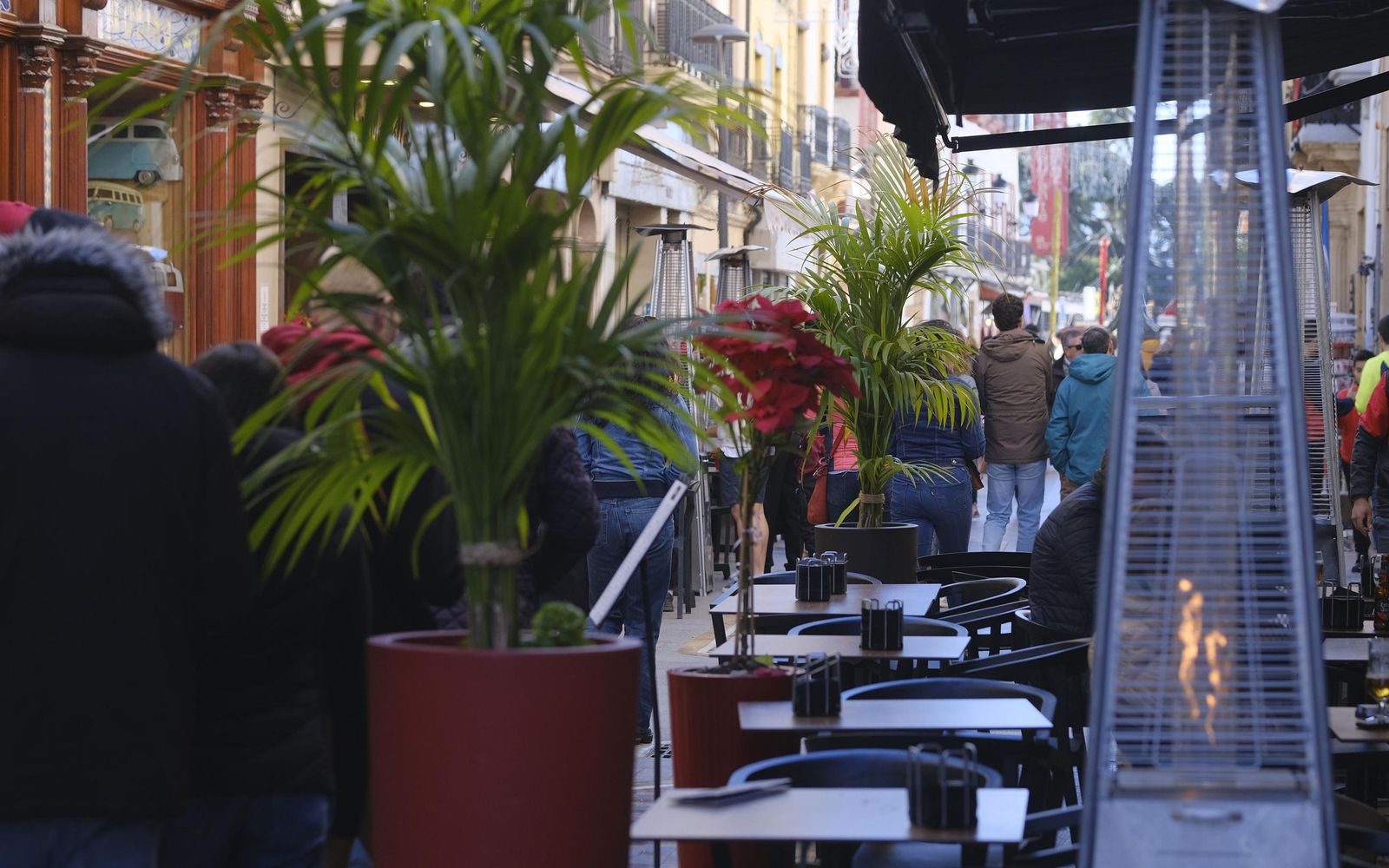 Terrazas situadas en el centro de la ciudad.
