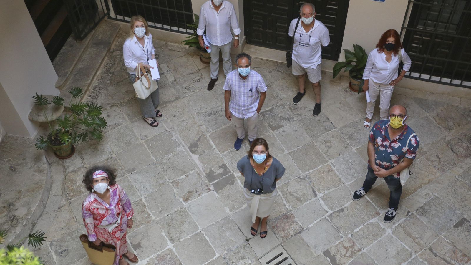 Los galeristas, en la presentación de la asociación.
