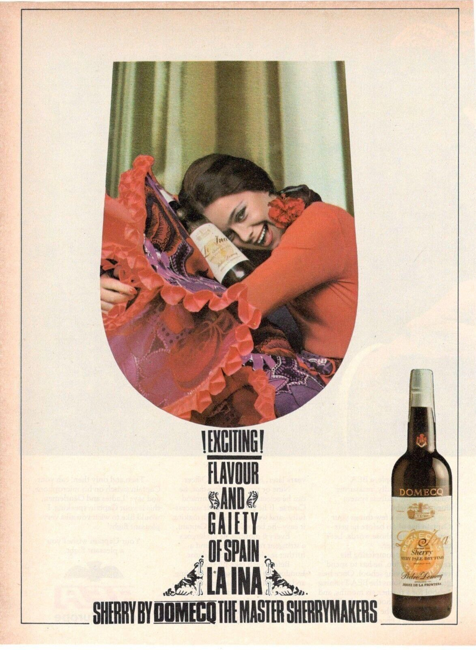 Anuncio La Ina para el mercado inglés, 1971.
