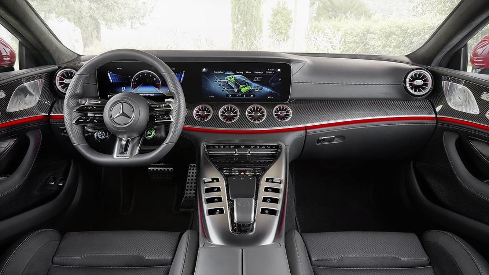 Desde un botón en el volante se puede elegir el modo de funcionamiento del sistema de propulsión.