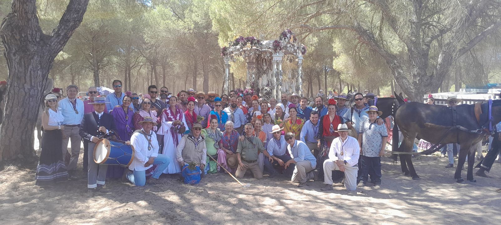 Imágenes de la llegada a la Aldea y presentación de la Hermandad del Rocío de Jerez