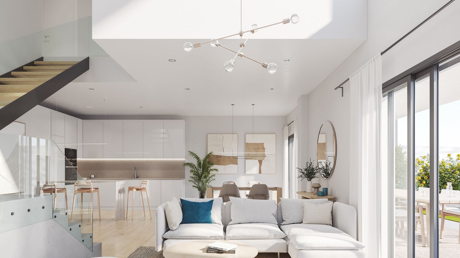 Recreación de la nueva promoción inmobiliaria de Alsan Homes en Pozoalbero.