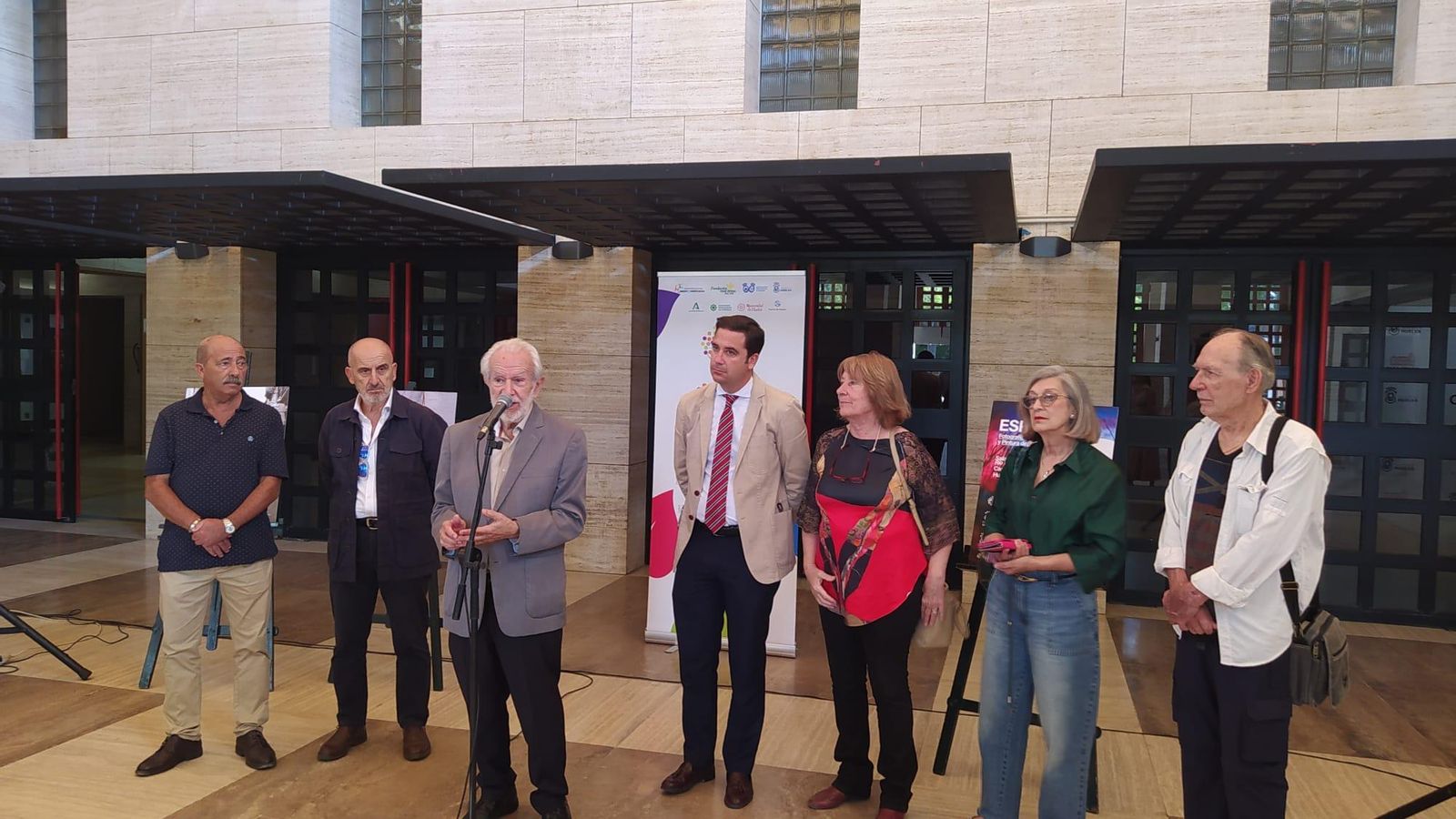 Inauguracion de las exposiciones en la Casa Colón de Huelva.