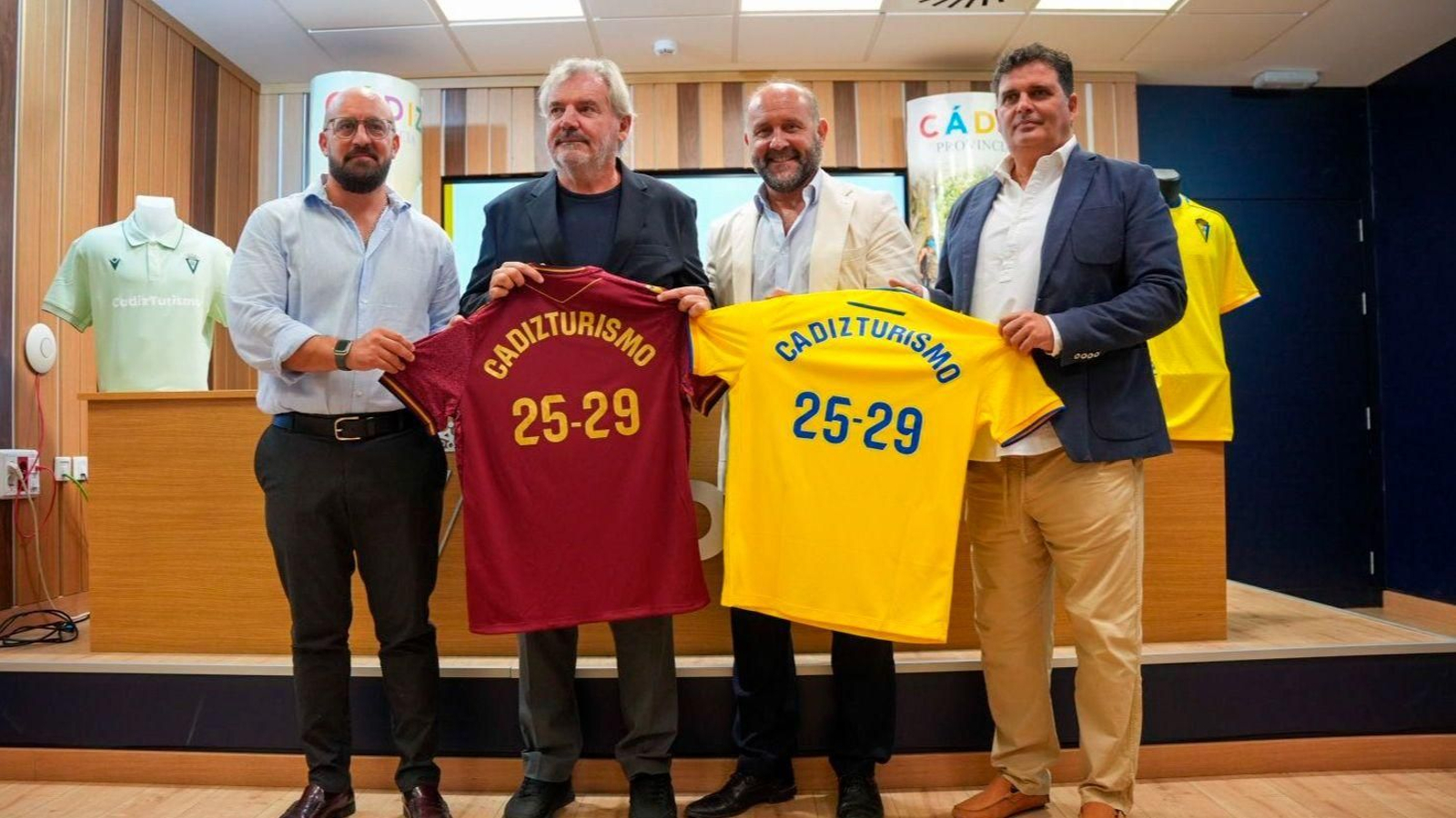 Germán Beardo, el pasado mes de agosto durante la firma de un convenio de patrocinio con el Cádiz C.F.