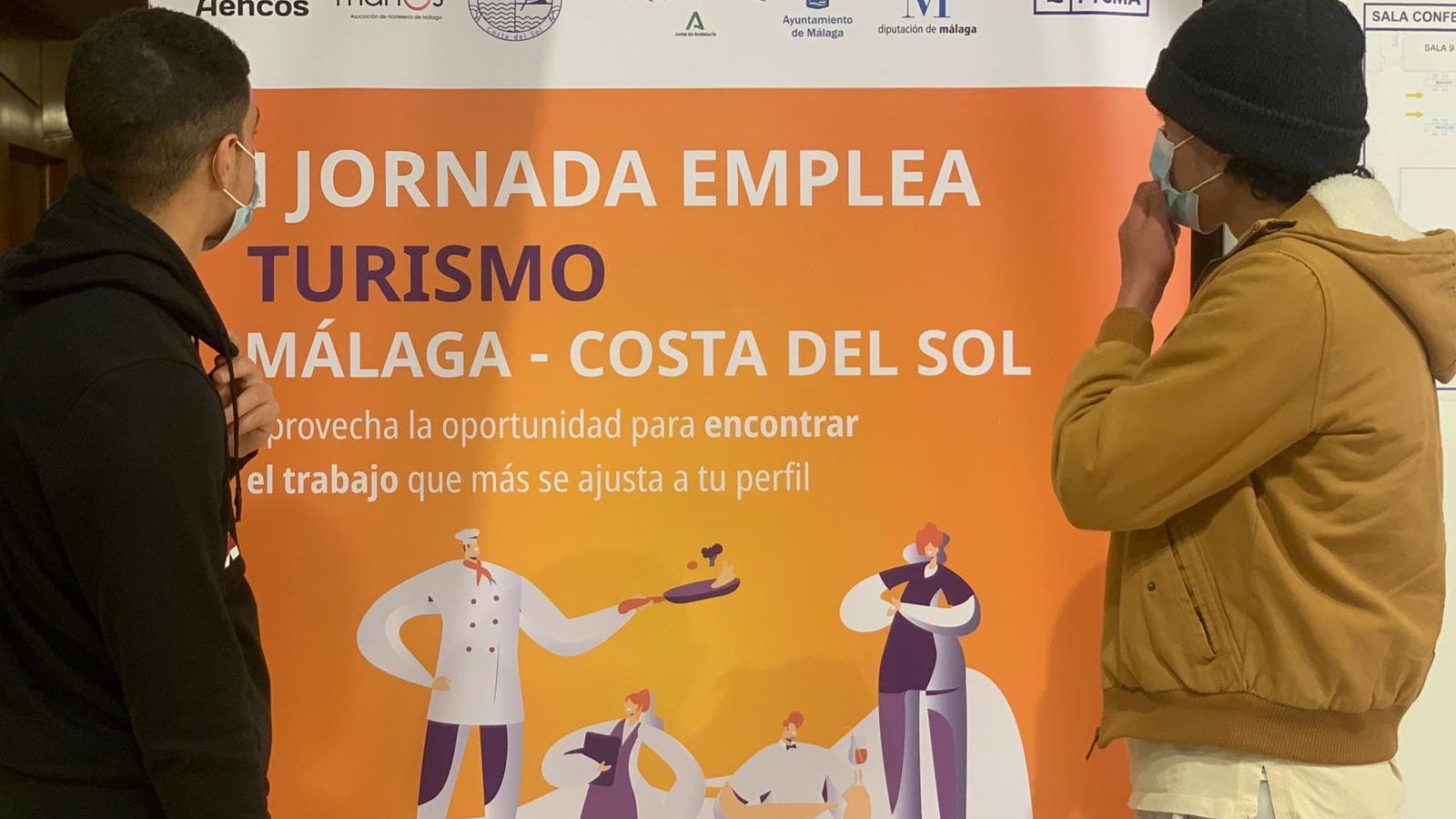 Abdemalik Marran y Saber Tlidi tras realizar varias entrevistas.