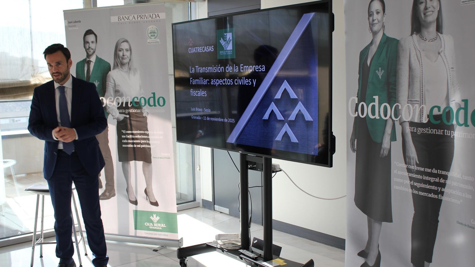 El Responsable de Banca Privada y Personal de Caja Rural Granada, Juan Laborda.