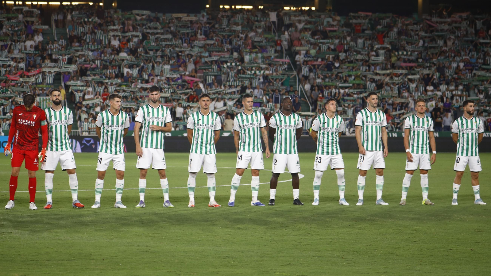El once inicial del Córdoba CF en su último partido en El Arcángel.