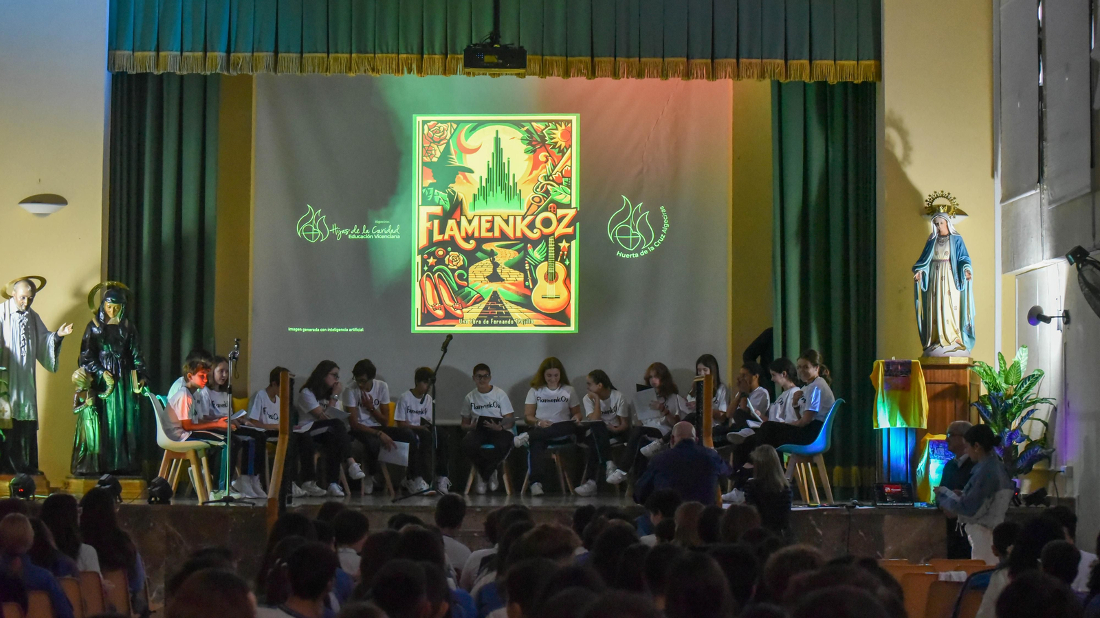 Flamenkoz, lectura de la obra en el  colegio Huerta de la Cruz, en imágenes