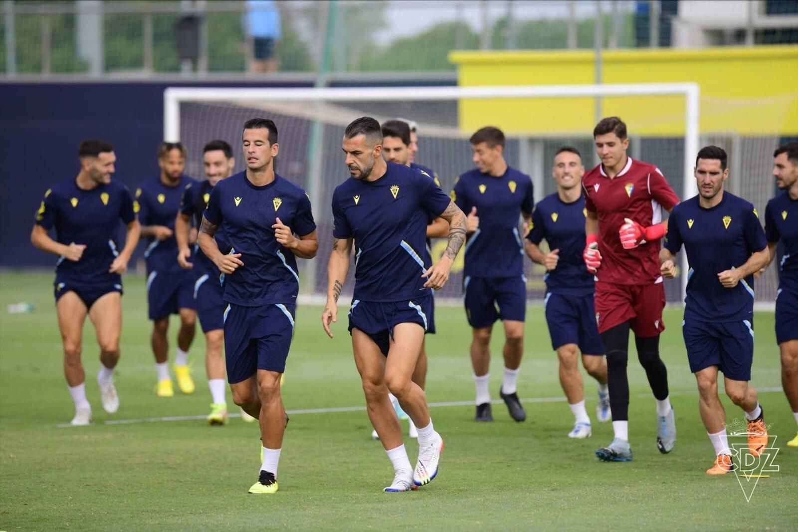 Un entrenamiento del Cádiz.