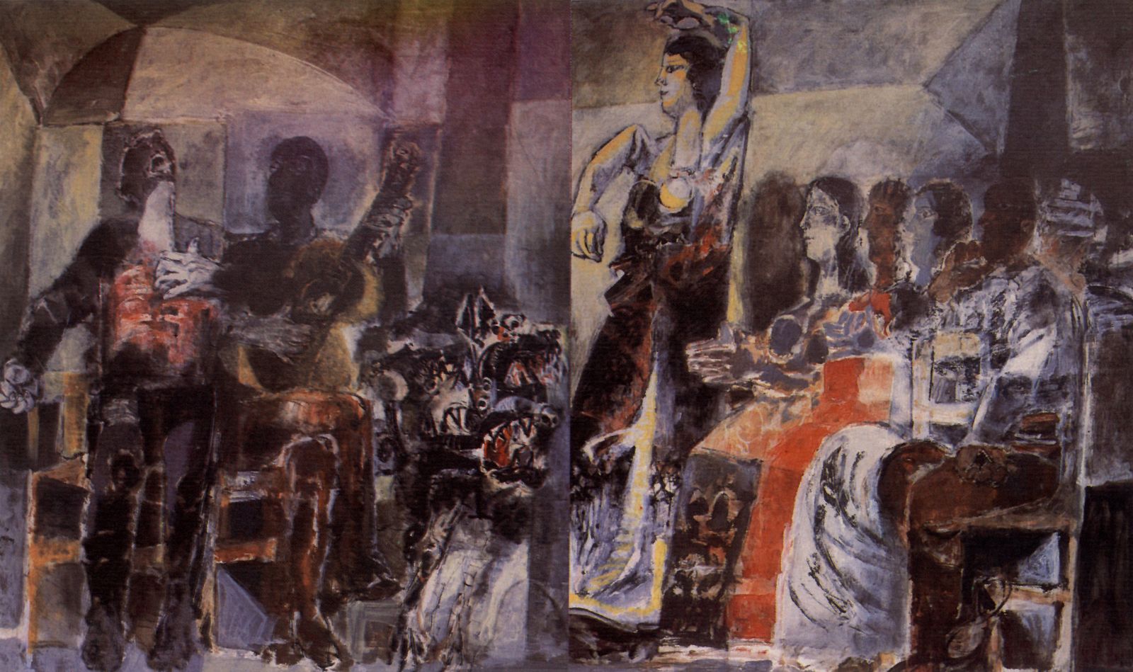 'La fuente de lo jondo' (1980) óleo de Moreno Galván reproducido en esta obra.