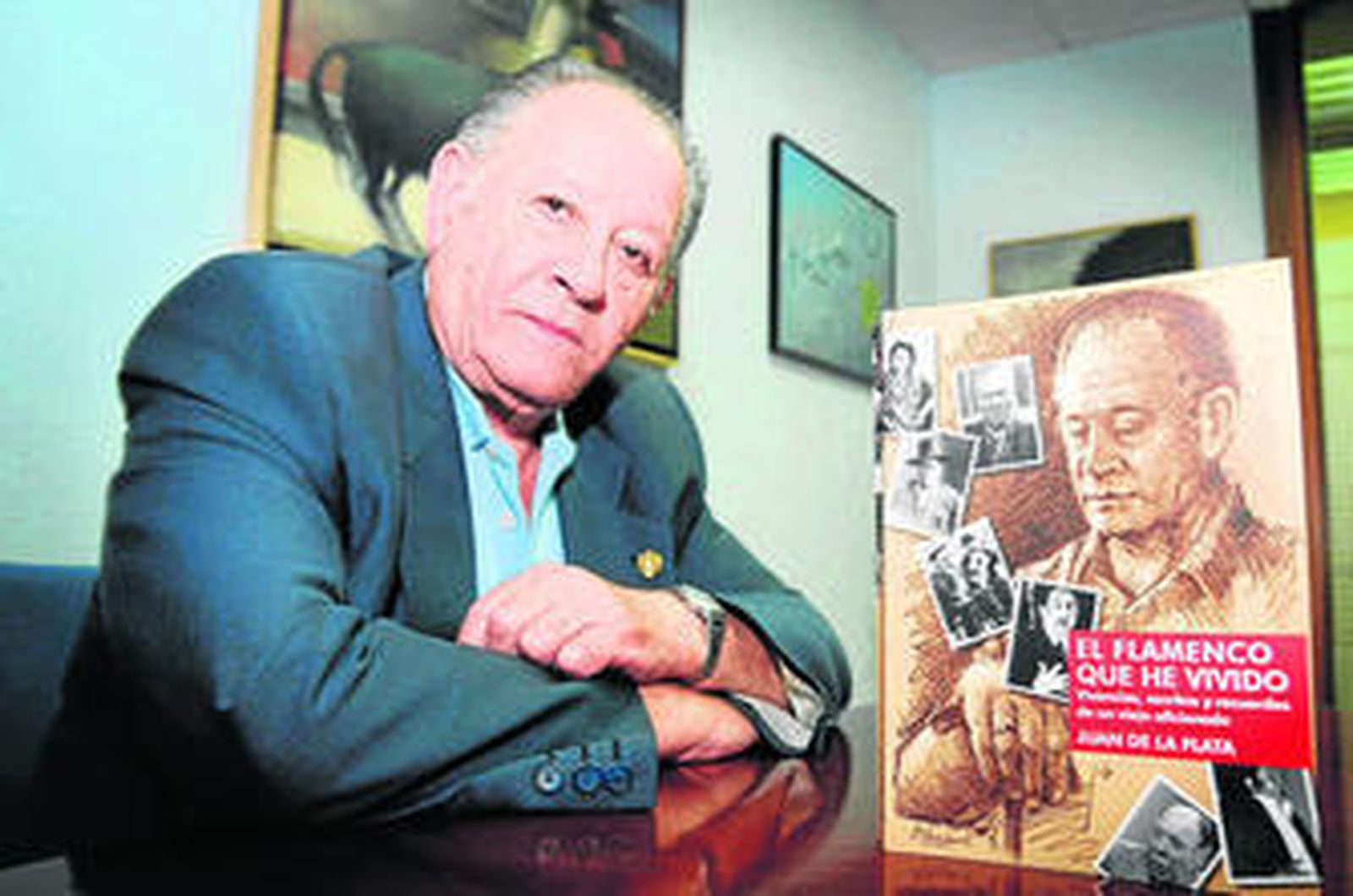 Juan de la Plata retratado en la presentación de uno de sus libros, 'El flamenco que he vivido'.