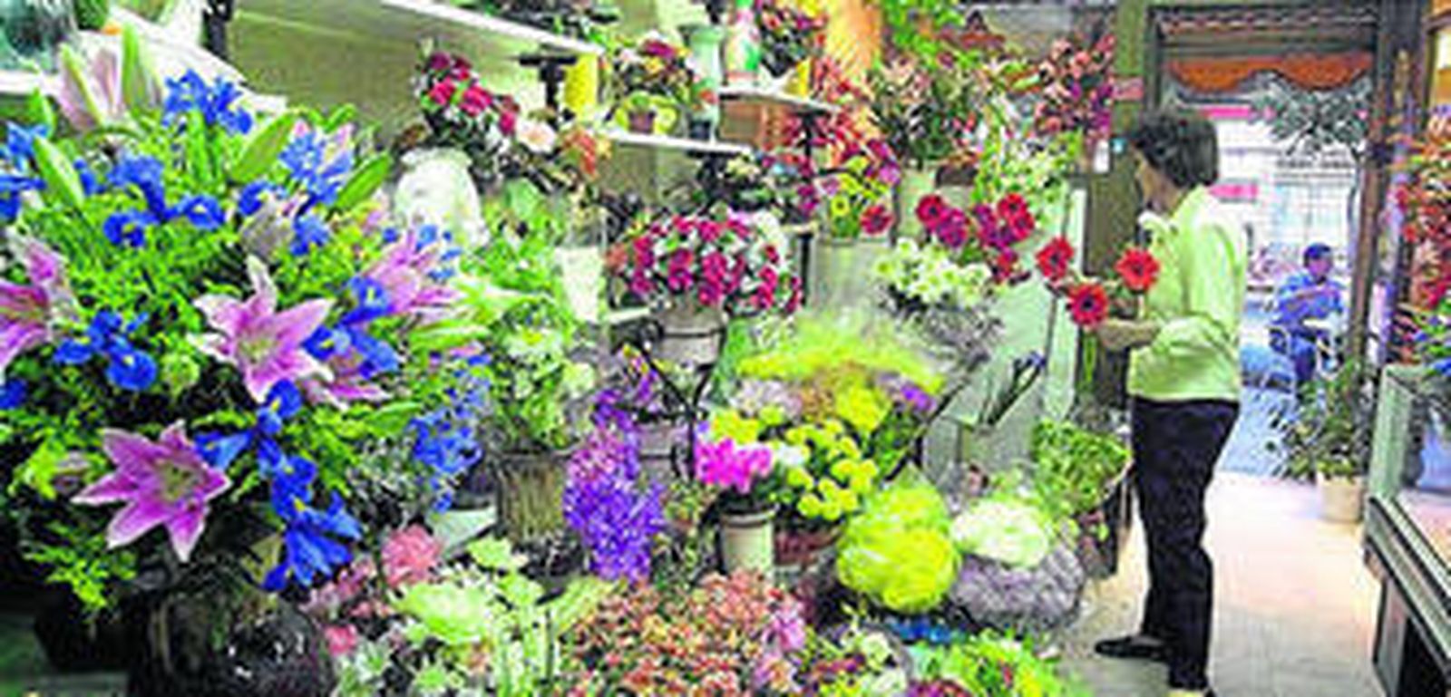 Uno de los comercios de floristería de la capital.