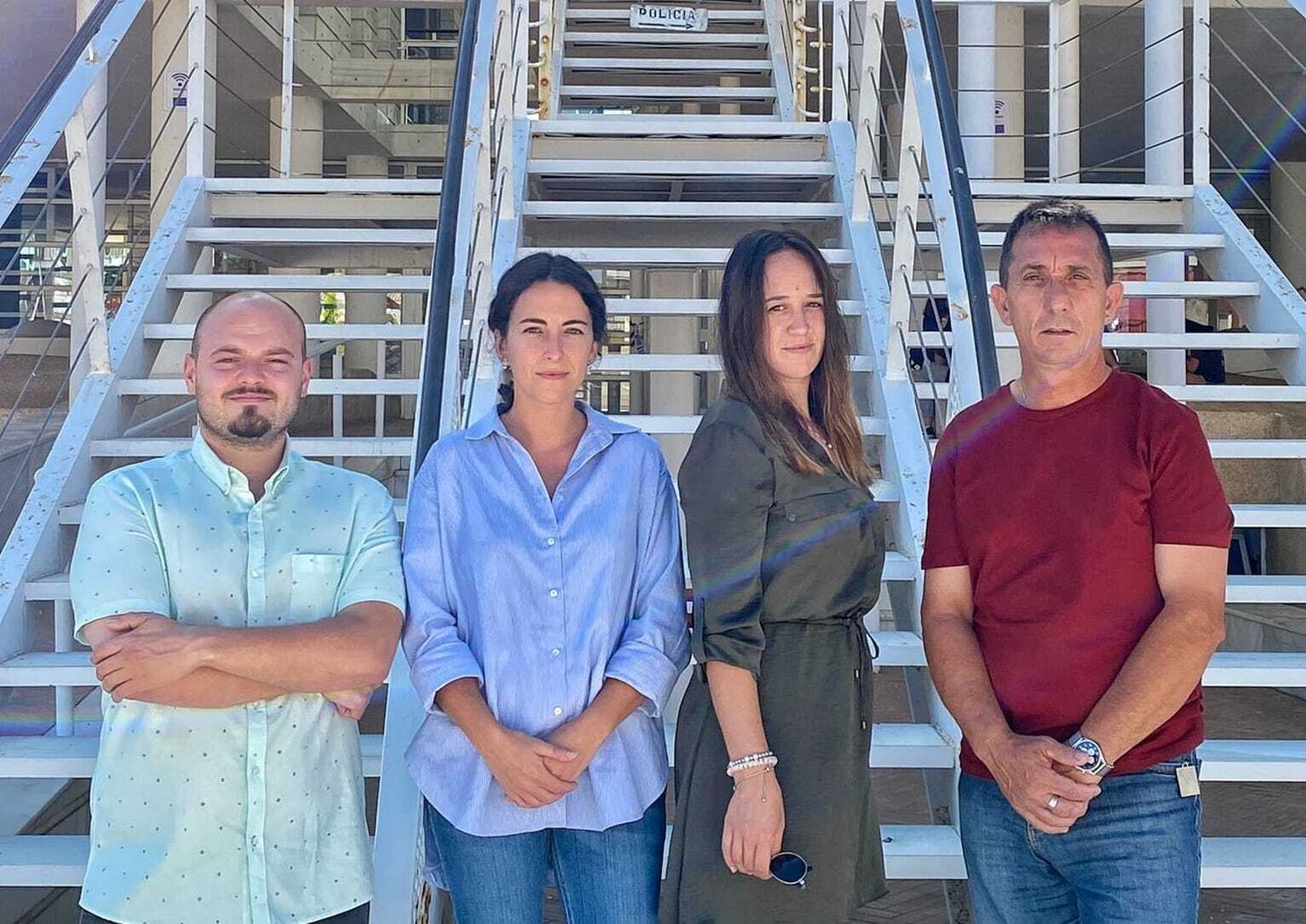 Los integrantes de la asamblea de IU en Punta Umbría.