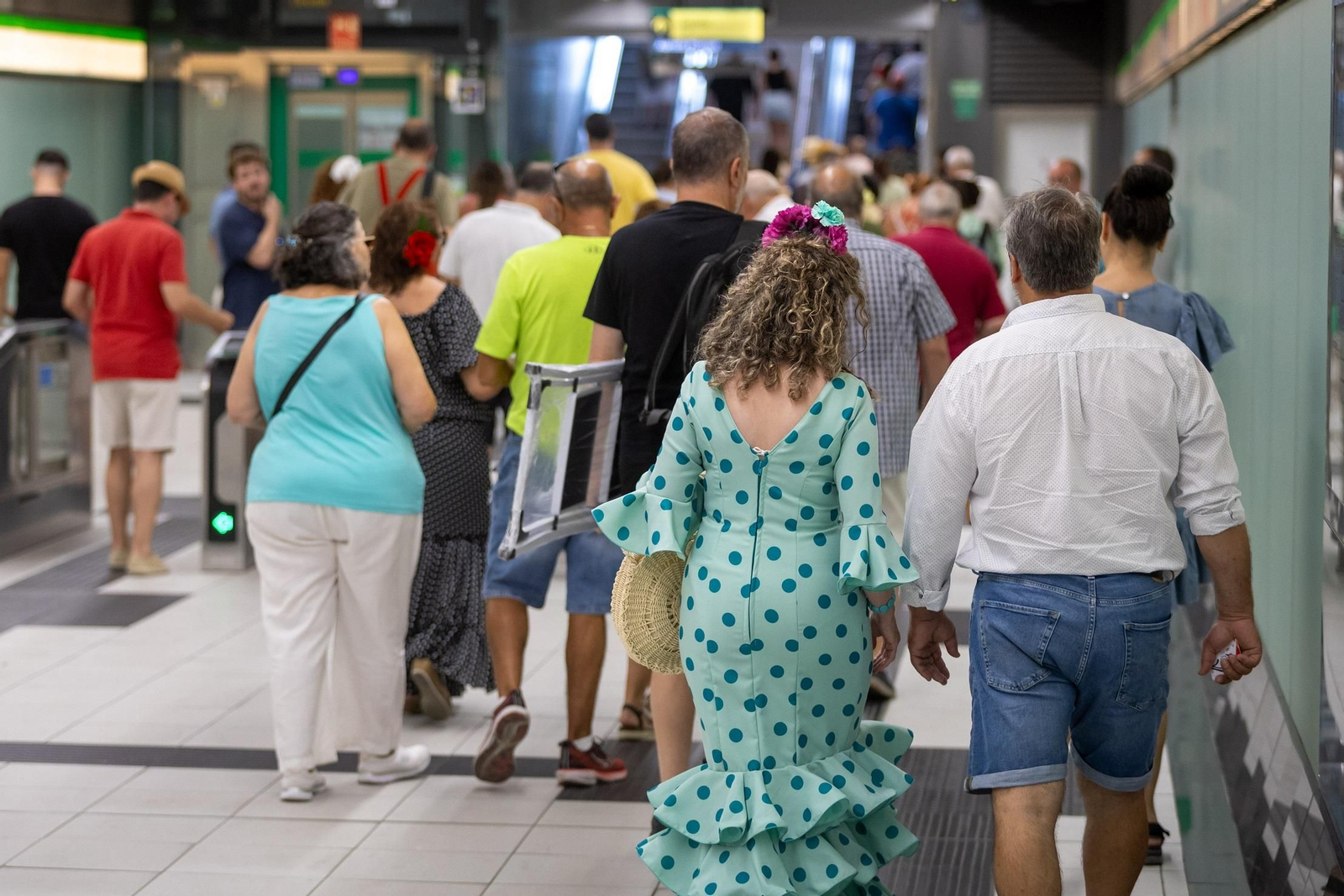 Ell Metro de Málaga durante los días de Feria.