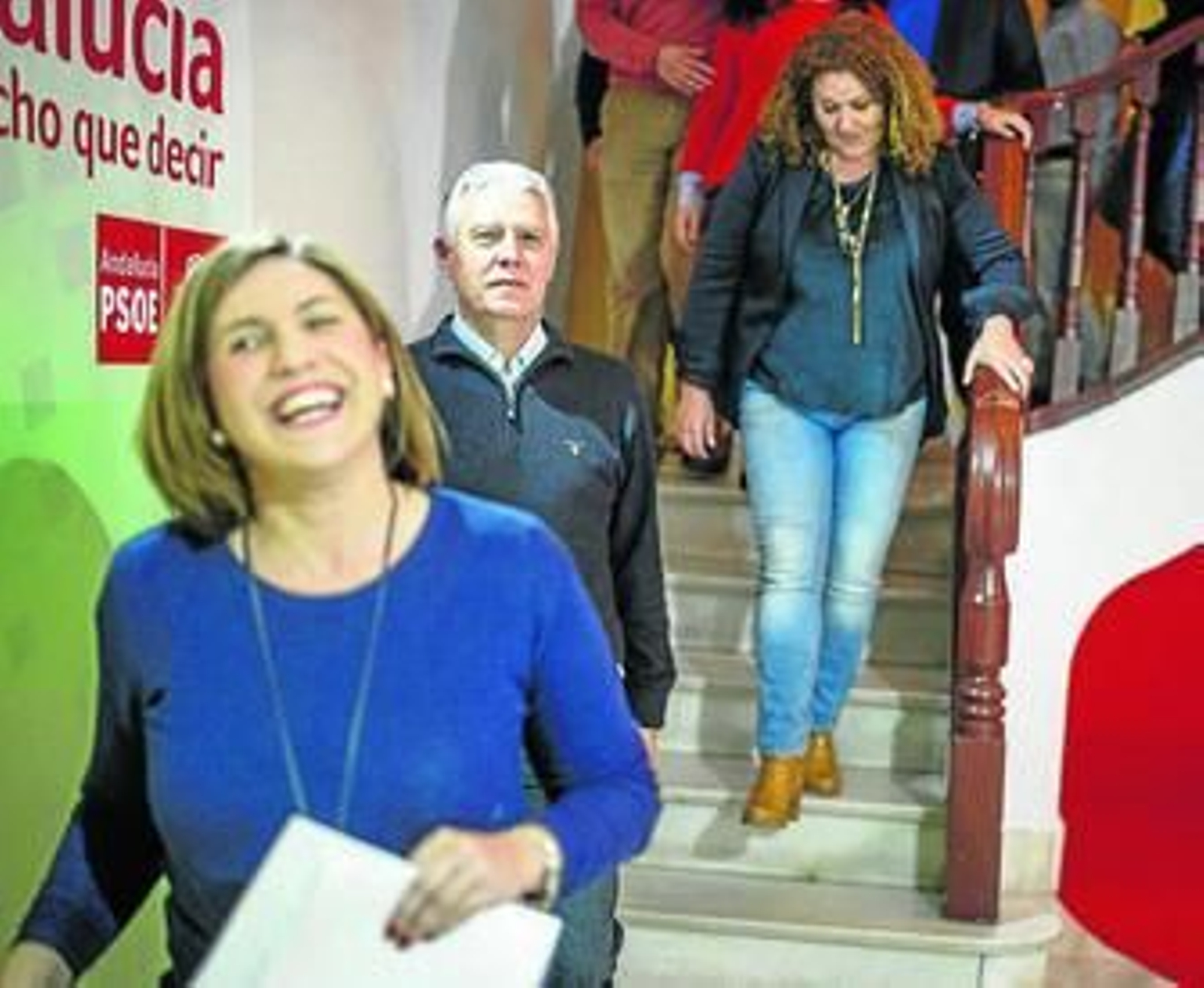 La secretaria provincial del PSOE, Irene García, más que satisfecha.