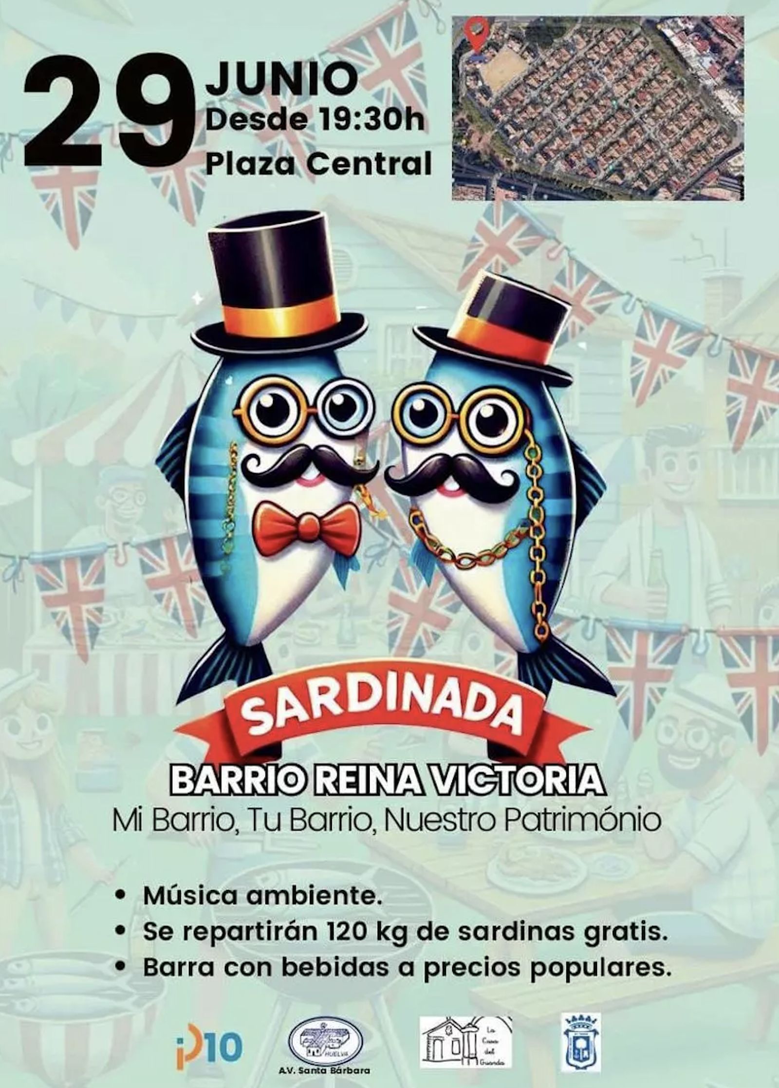 Gran sardinada gratuita en Huelva