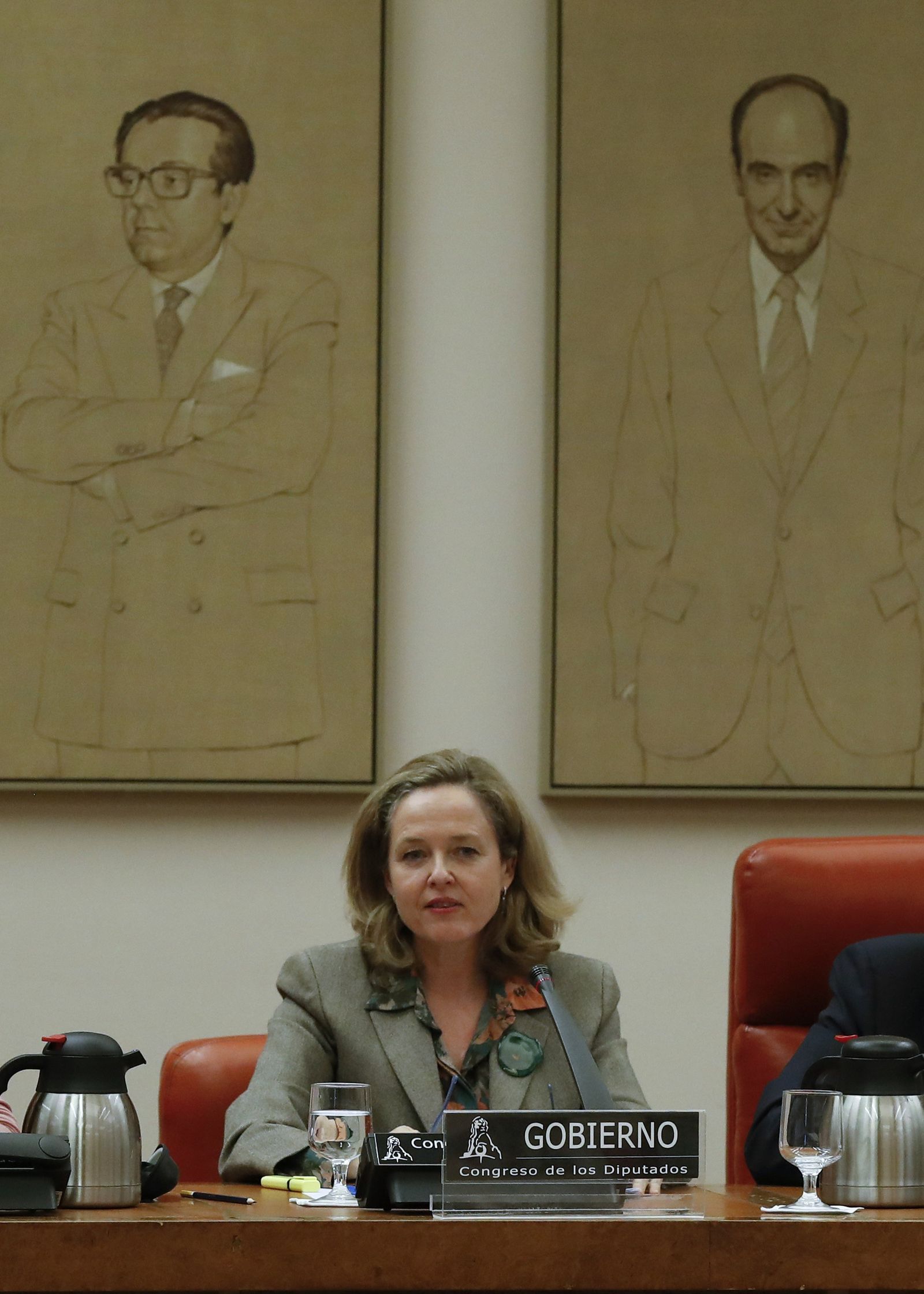 Nadia Calviño, en una comparecencia en el Congreso