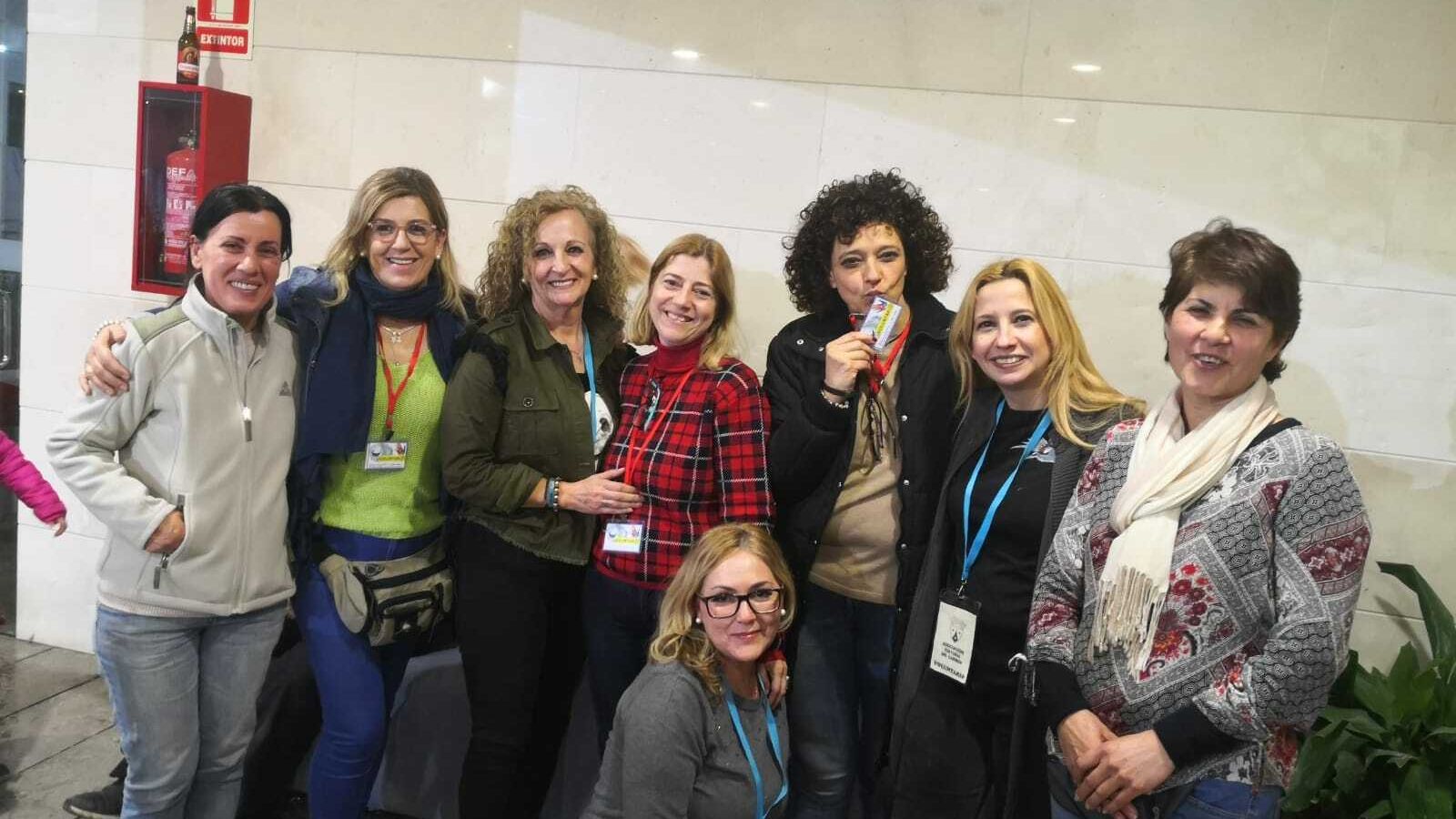 Francisca García junto a otras voluntarias en Campanillas.